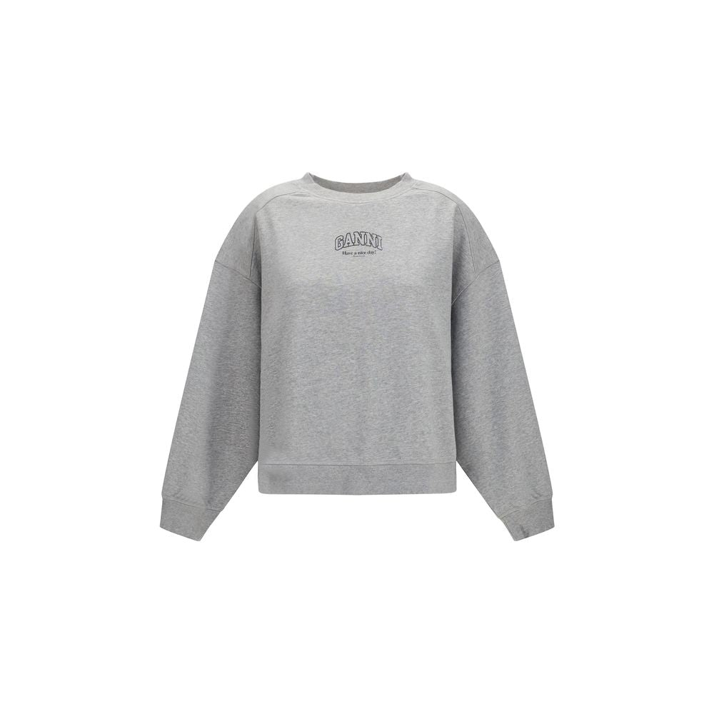 Ganni Gray Cotton Sweatshirt | Regal Royce