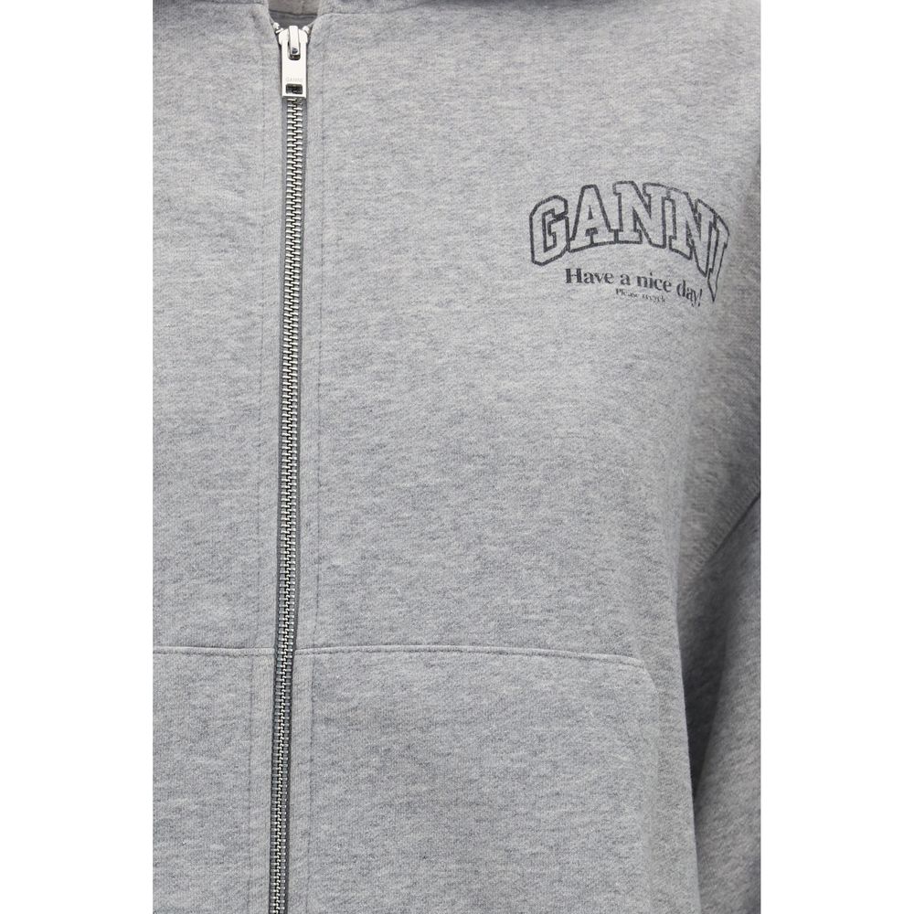 Ganni Gray Cotton Sweatshirt | Regal Royce