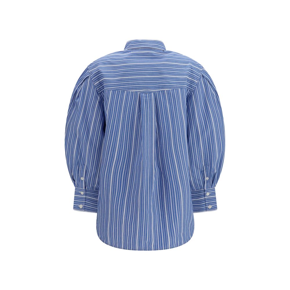 Ganni Blue Cotton Pattern Shirt | Regal Royce
