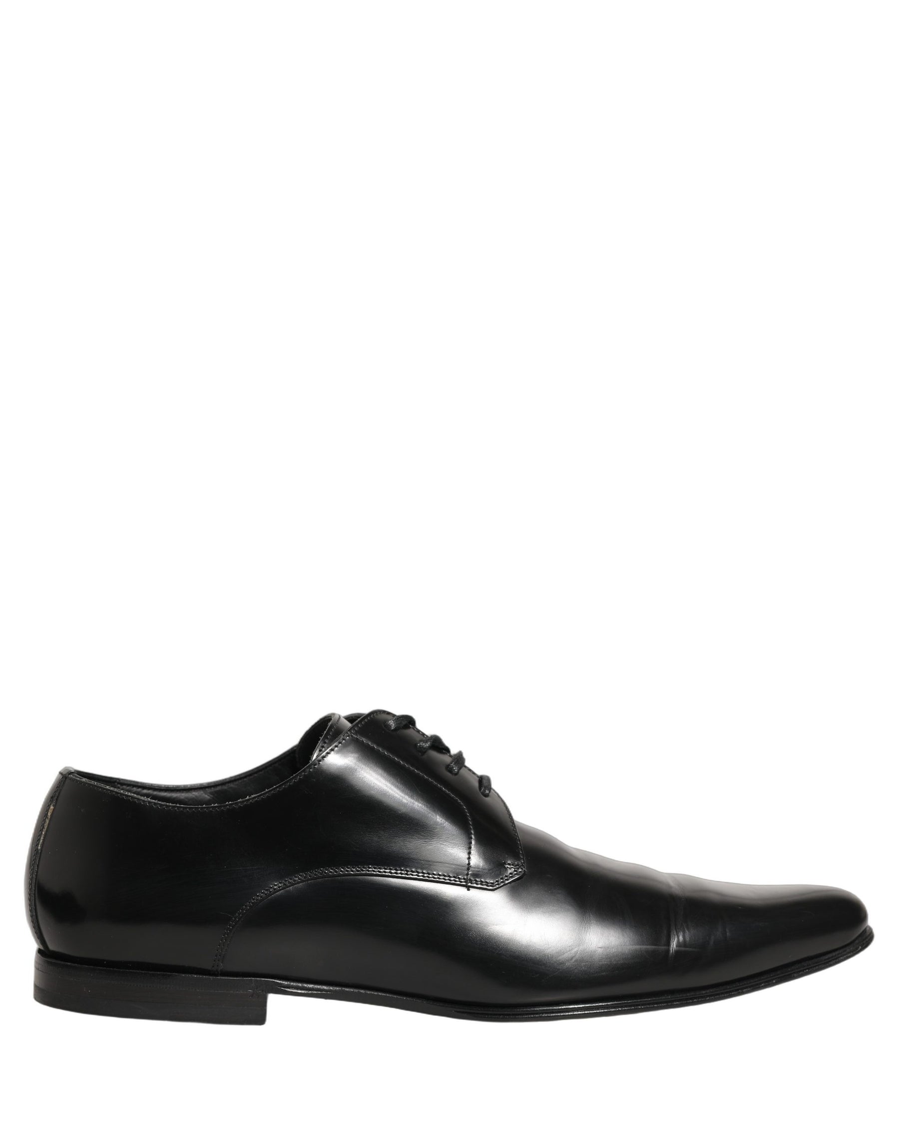 Dolce & Gabbana Black Leather Derby Dress Men Formal Shoes | Regal Royce