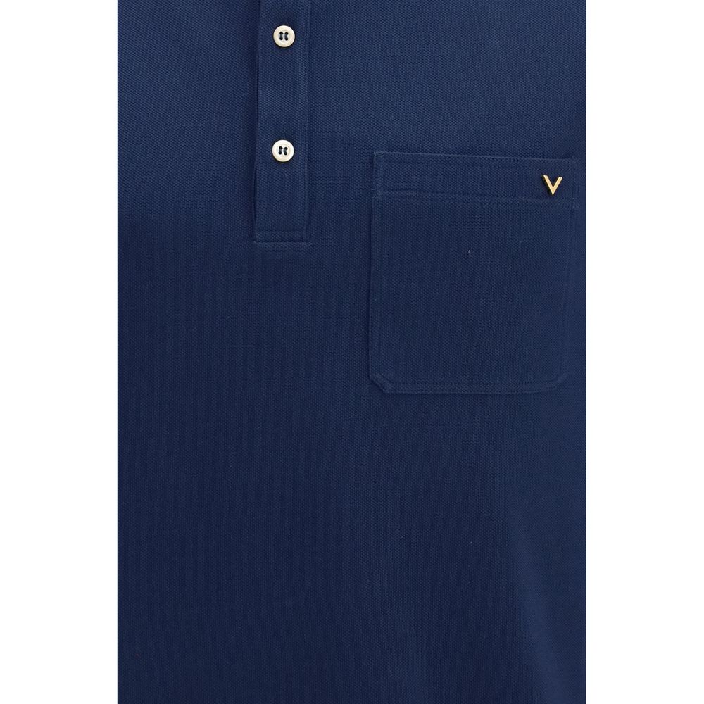 Valentino Blue Cotton Polo Shirt | Regal Royce