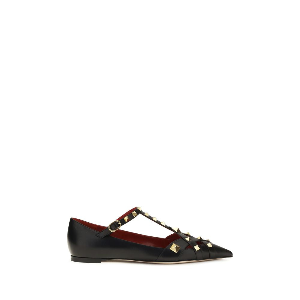 Valentino Garavani Black Goatskin Ballet Flats | Regal Royce