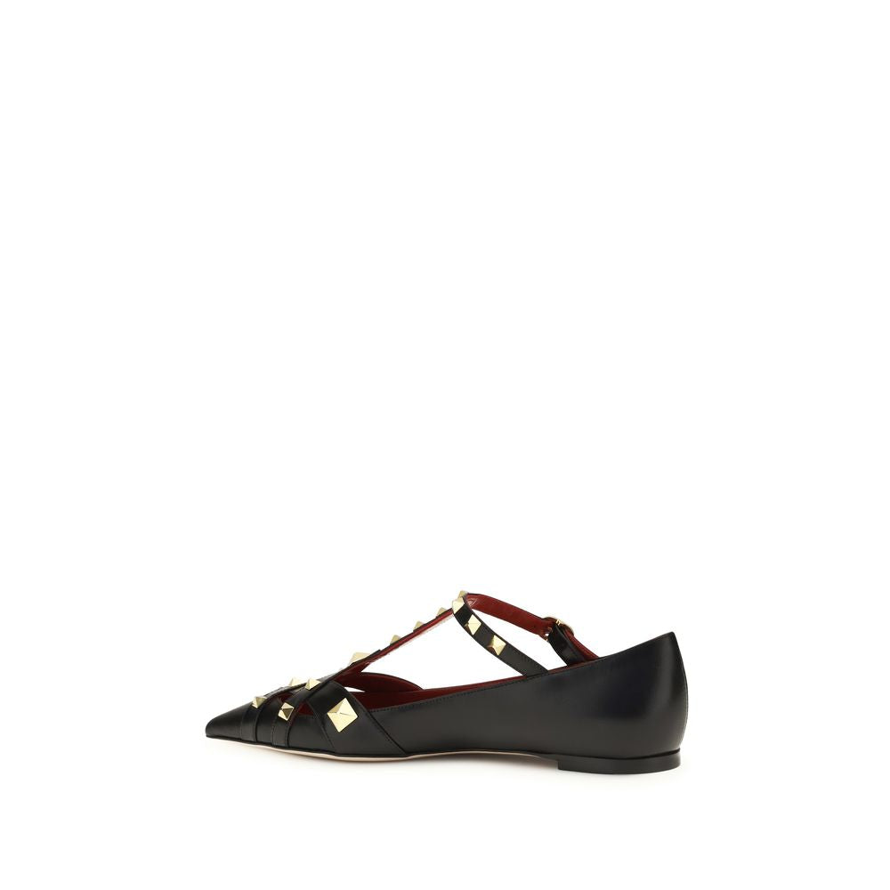 Valentino Garavani Black Goatskin Ballet Flats | Regal Royce