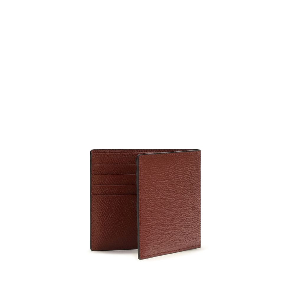 Valentino Garavani Bordeaux Calf Leather Bos Taurus Wallet | Regal Royce