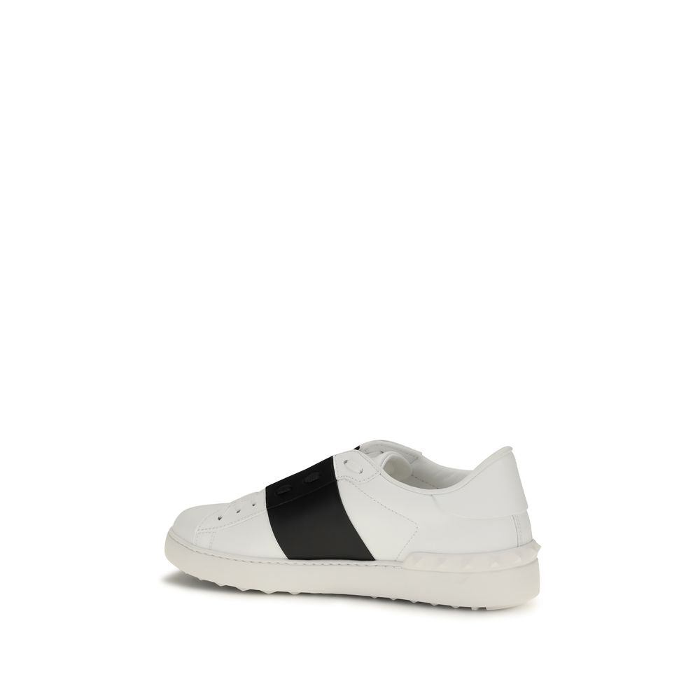 Valentino Garavani White Calf Leather Bos Taurus Low Top Sneakers | Regal Royce