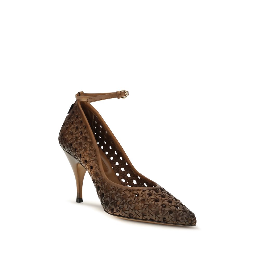 Miu Miu Beige Calf Leather Bos Taurus High Heel Pumps | Regal Royce