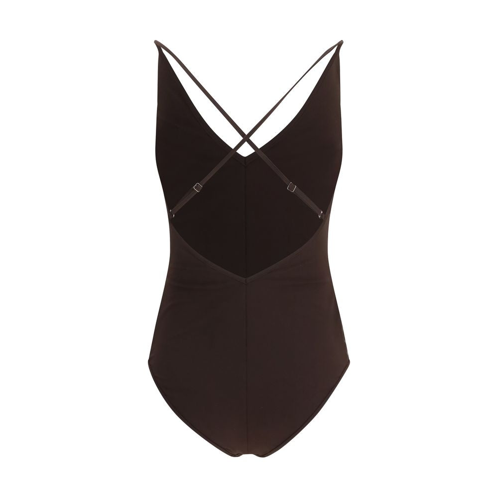 Brunello Cucinelli Brown Nylon One-Piece Swimsuit | Regal Royce