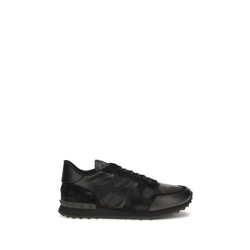 Valentino Garavani Black Polyester Athletic Sneakers | Regal Royce