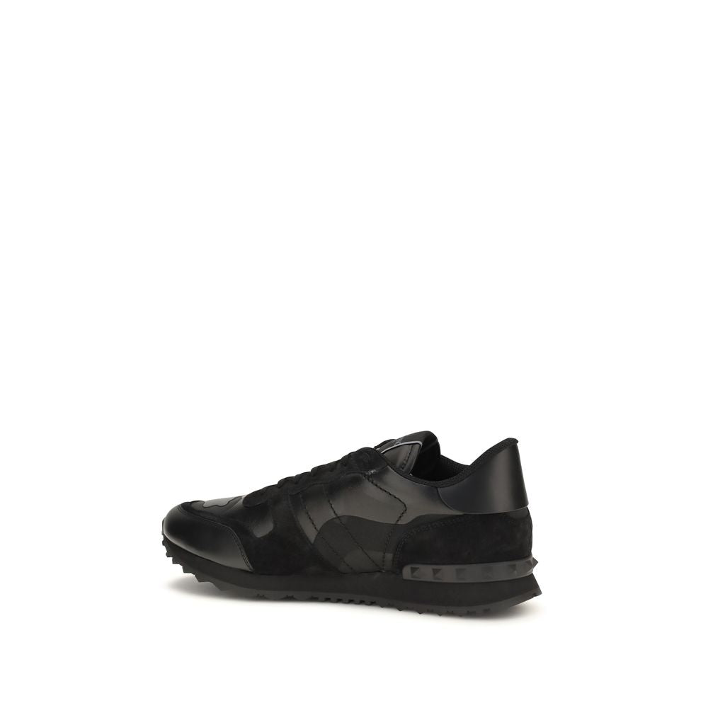 Valentino Garavani Black Polyester Athletic Sneakers | Regal Royce