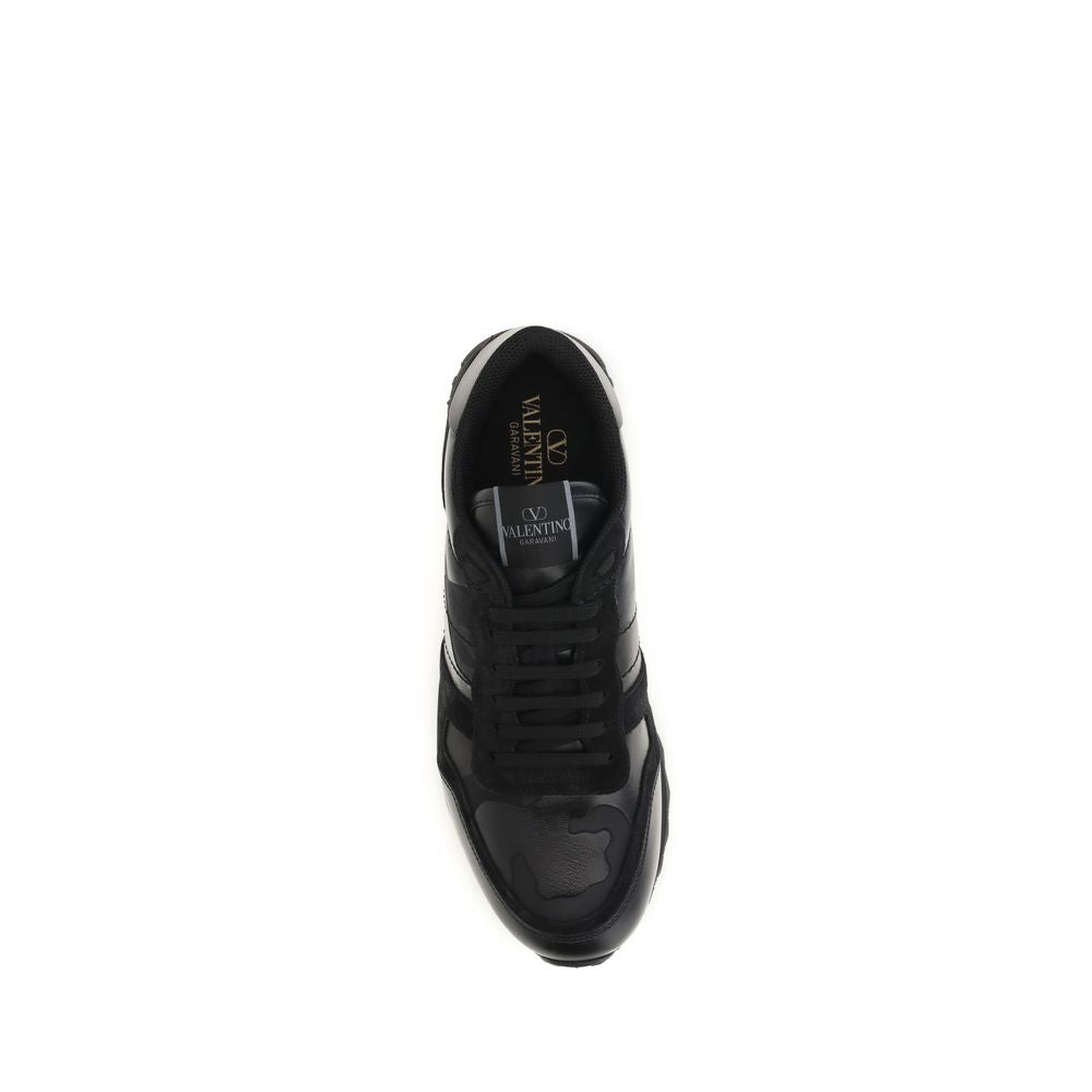Valentino Garavani Black Polyester Athletic Sneakers | Regal Royce