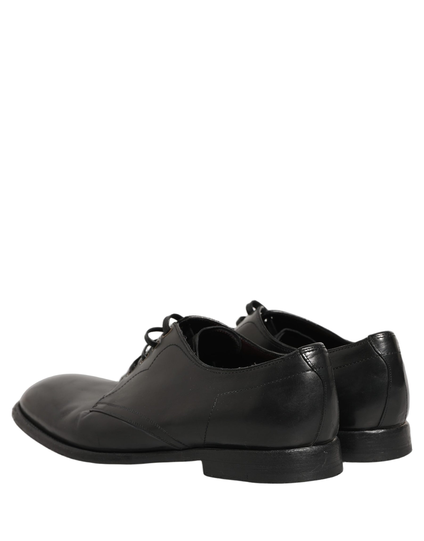 Dolce & Gabbana Black Leather Derby Dress Men Formal Shoes | Regal Royce
