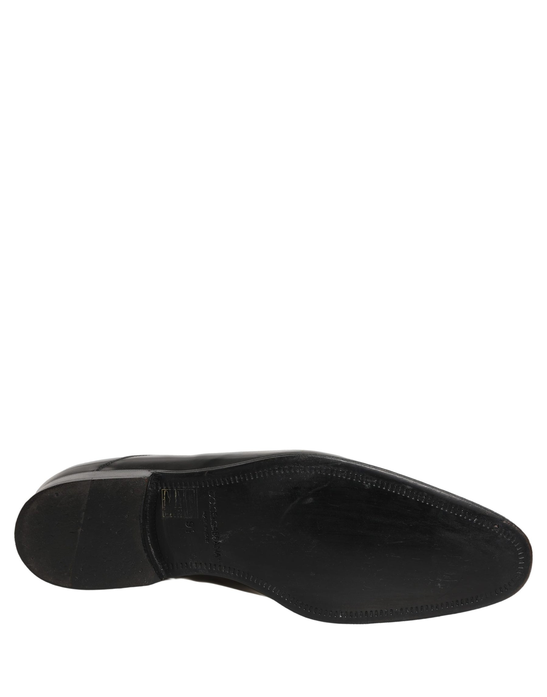 Dolce & Gabbana Black Leather Men Derby Dress Formal Shoes | Regal Royce