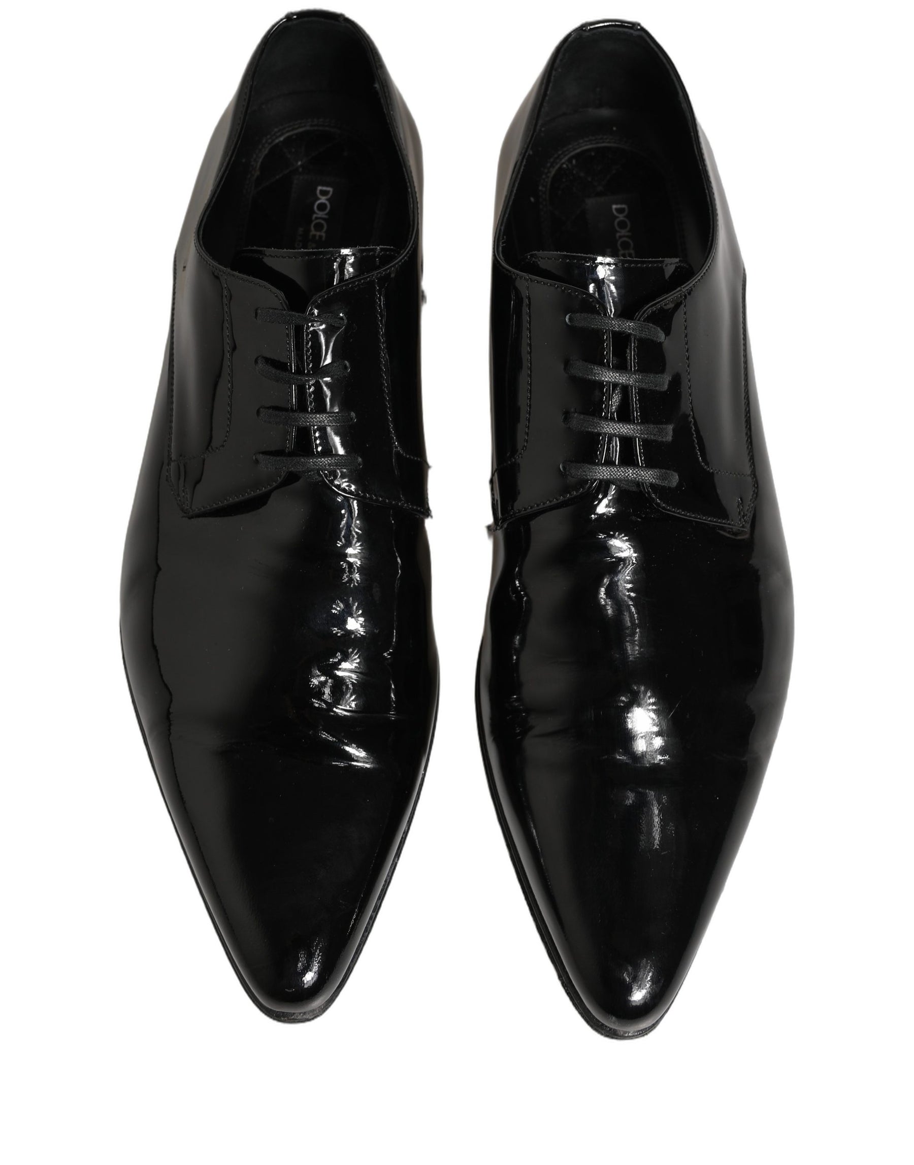 Dolce & Gabbana Black Leather Derby Dress Men Formal Shoes | Regal Royce