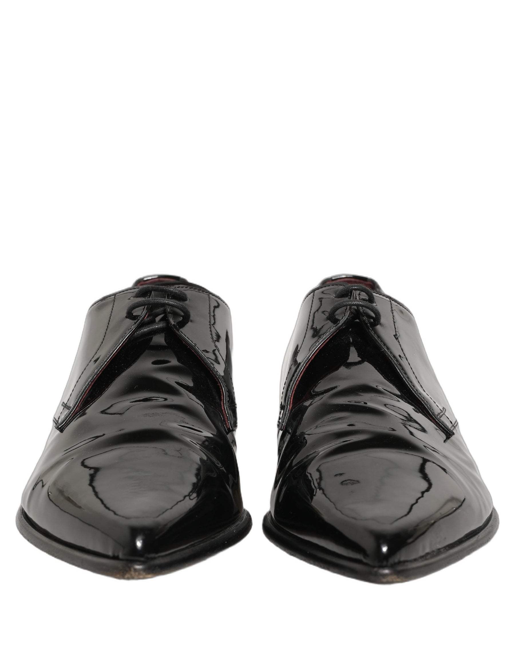 Dolce & Gabbana Black Leather Men Derby Dress Formal Shoes | Regal Royce