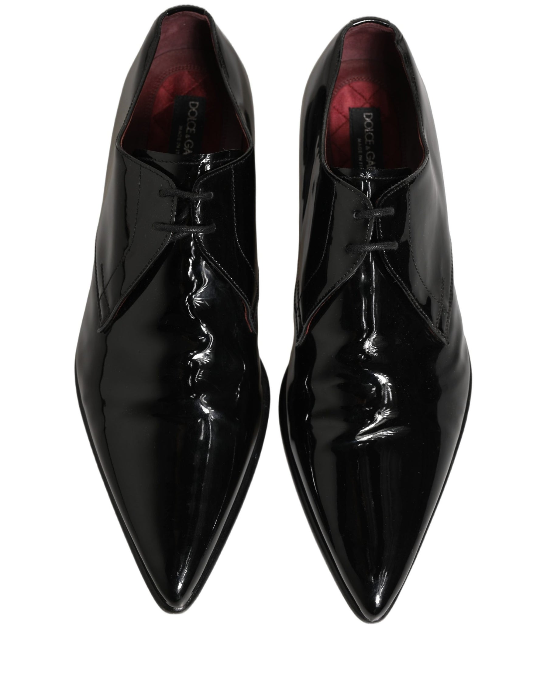 Dolce & Gabbana Black Leather Men Derby Dress Formal Shoes | Regal Royce
