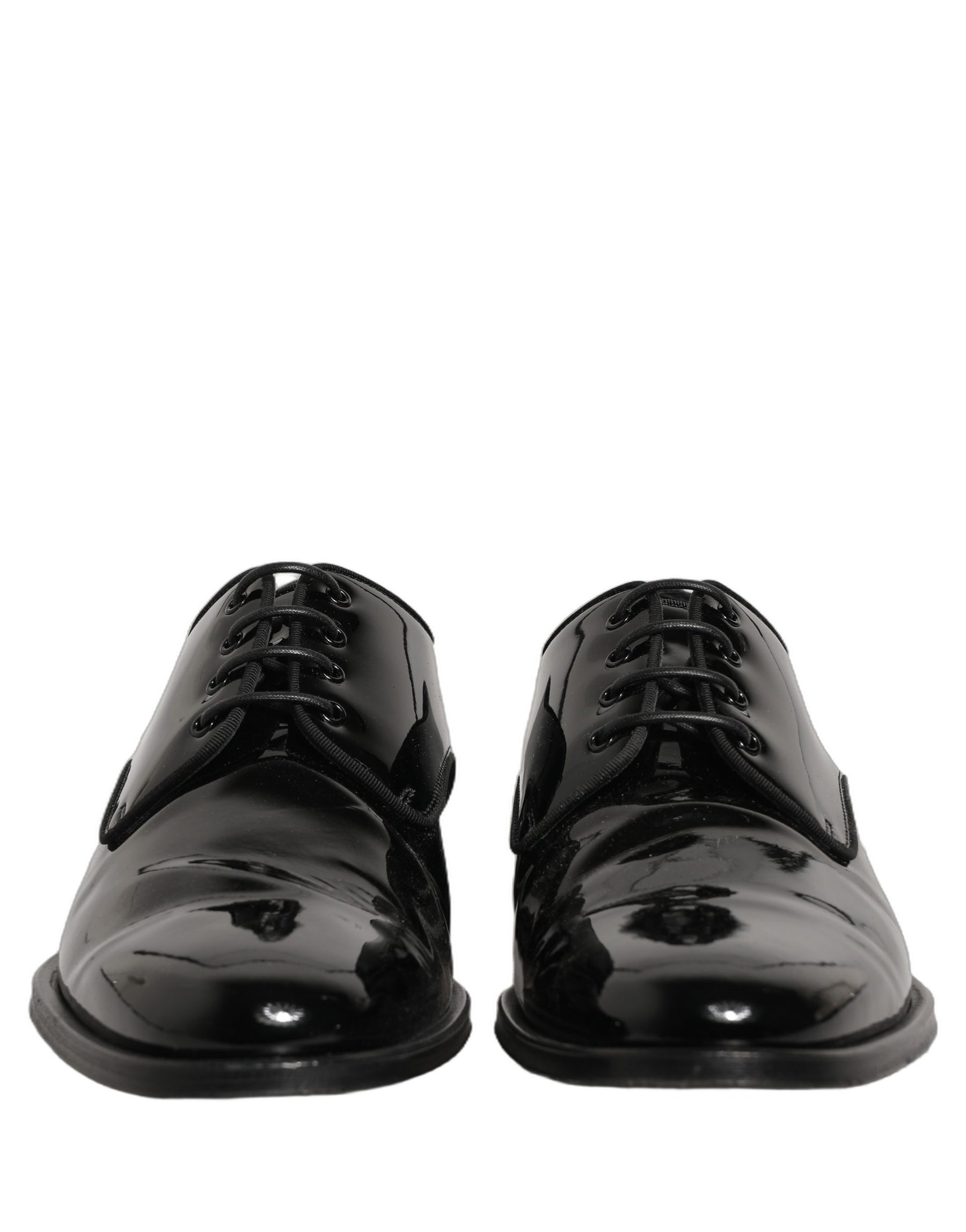 Dolce & Gabbana Black Leather Men Derby Dress Men Formal Shoes | Regal Royce