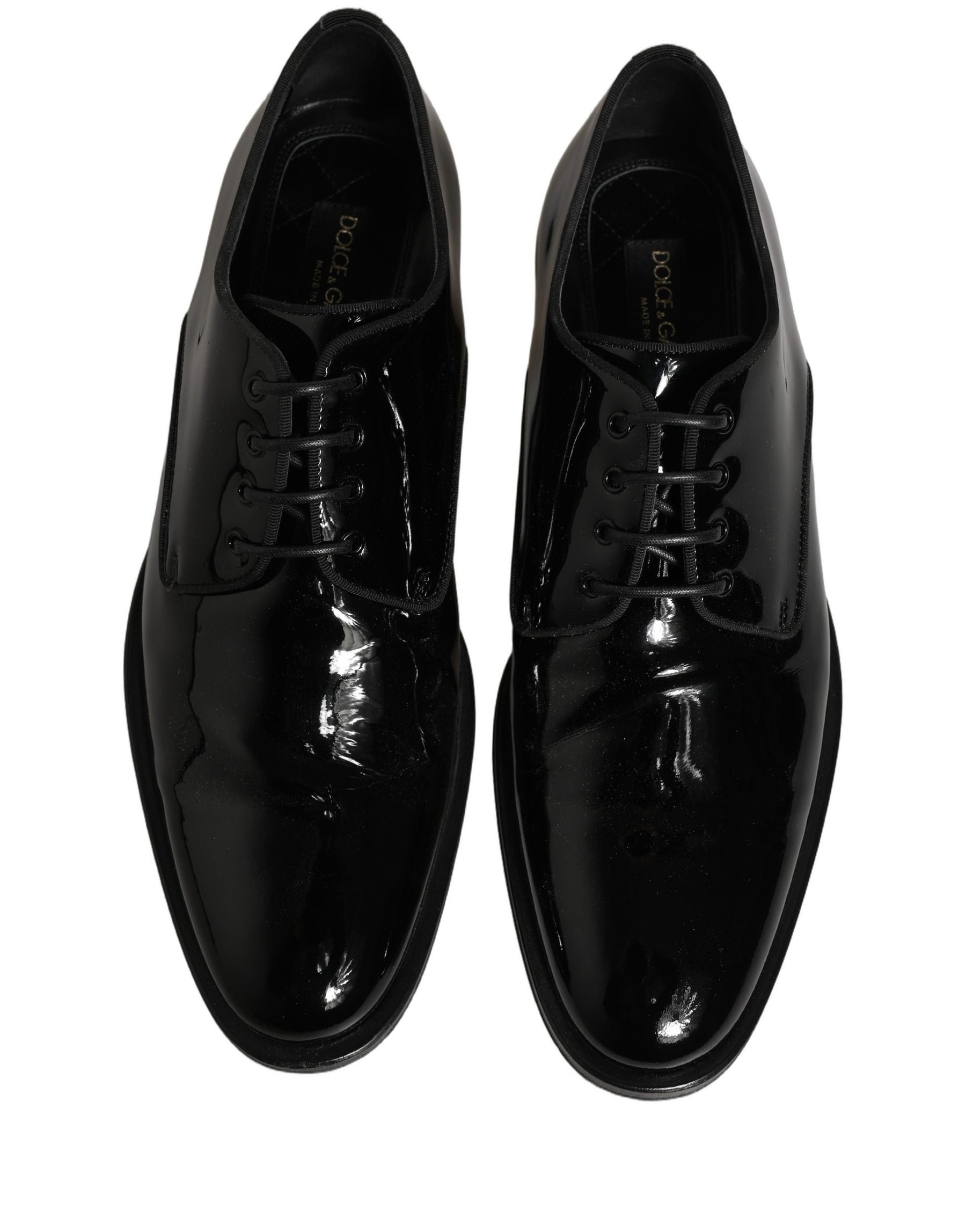 Dolce & Gabbana Black Leather Men Derby Dress Men Formal Shoes | Regal Royce
