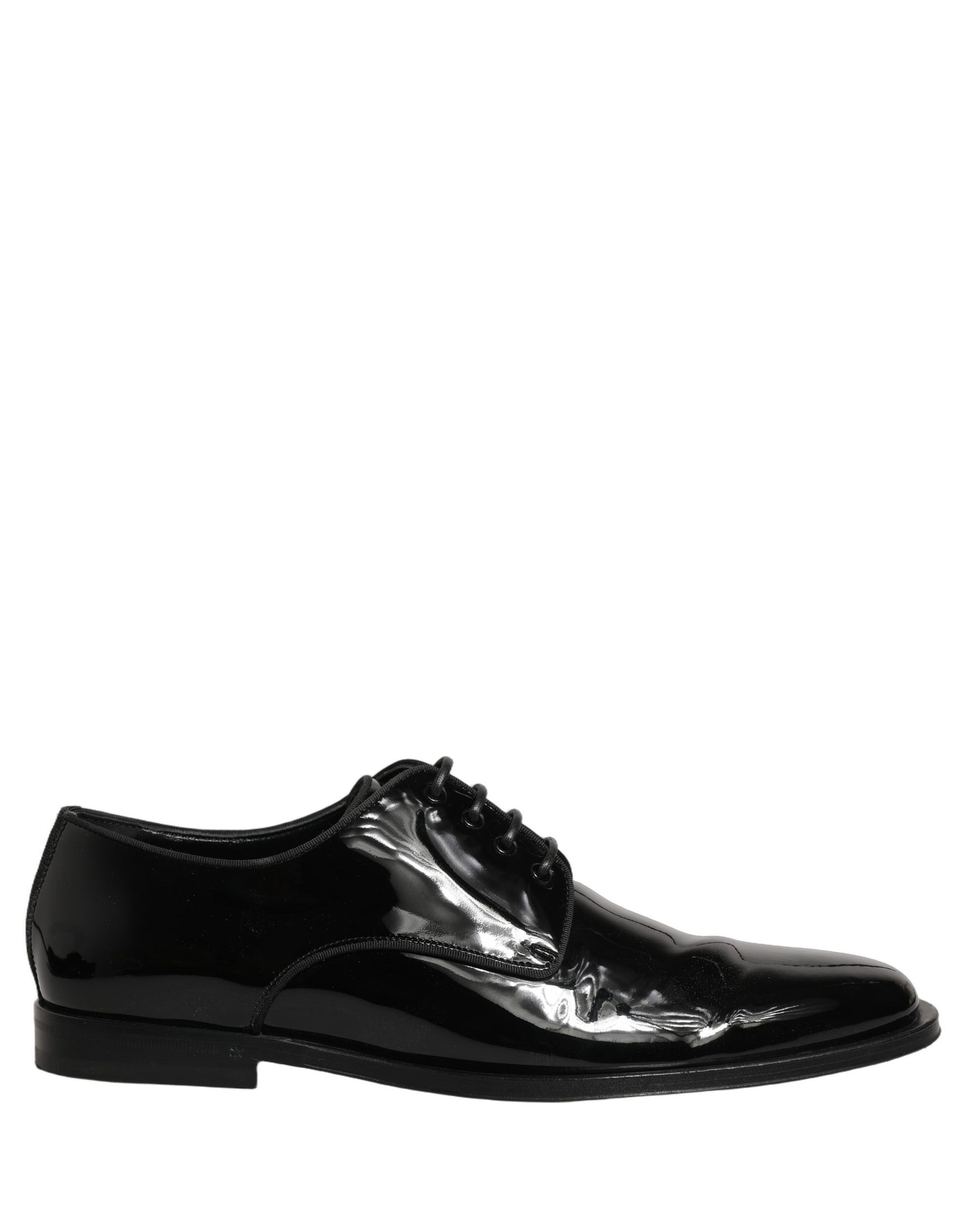 Dolce & Gabbana Black Leather Men Derby Dress Men Formal Shoes | Regal Royce