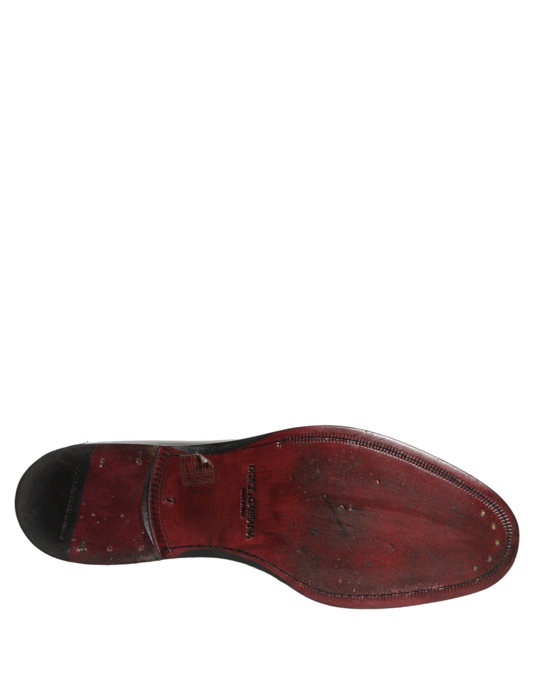 Dolce & Gabbana Black Leather Derby Dress Men Formal Shoes | Regal Royce