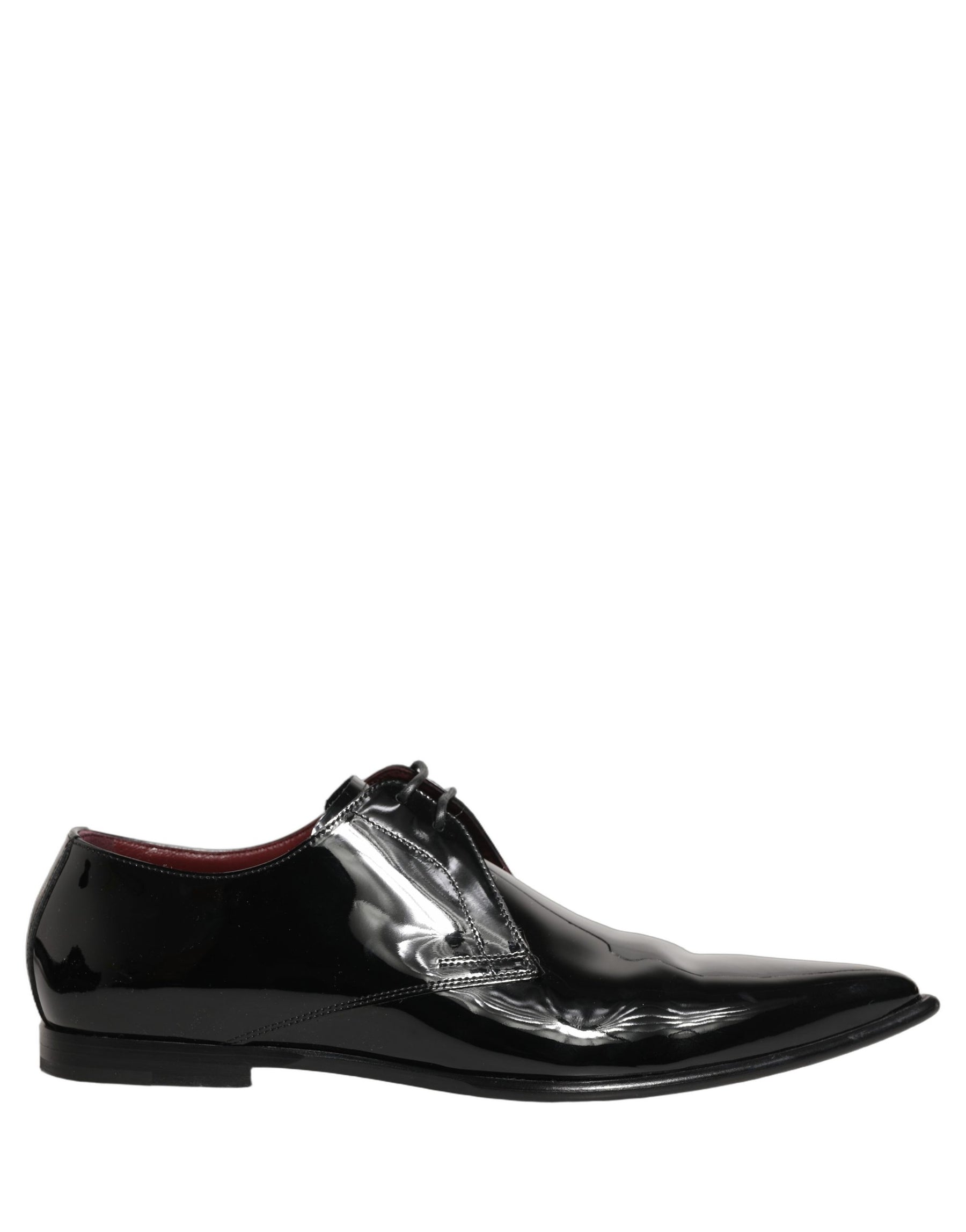 Dolce & Gabbana Black Leather Men Derby Dress Formal Shoes | Regal Royce
