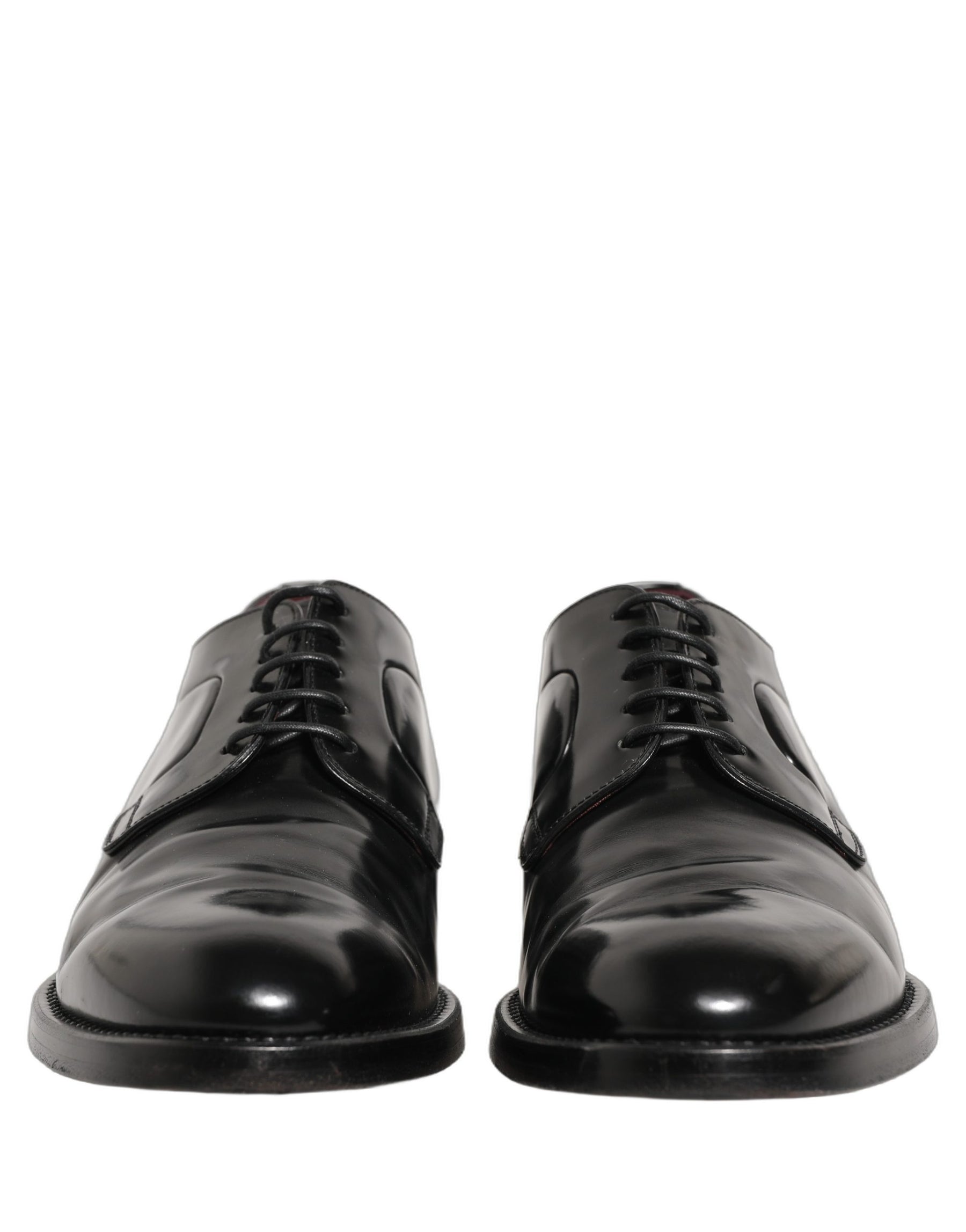 Dolce & Gabbana Black Leather Derby Dress Men Formal Shoes | Regal Royce