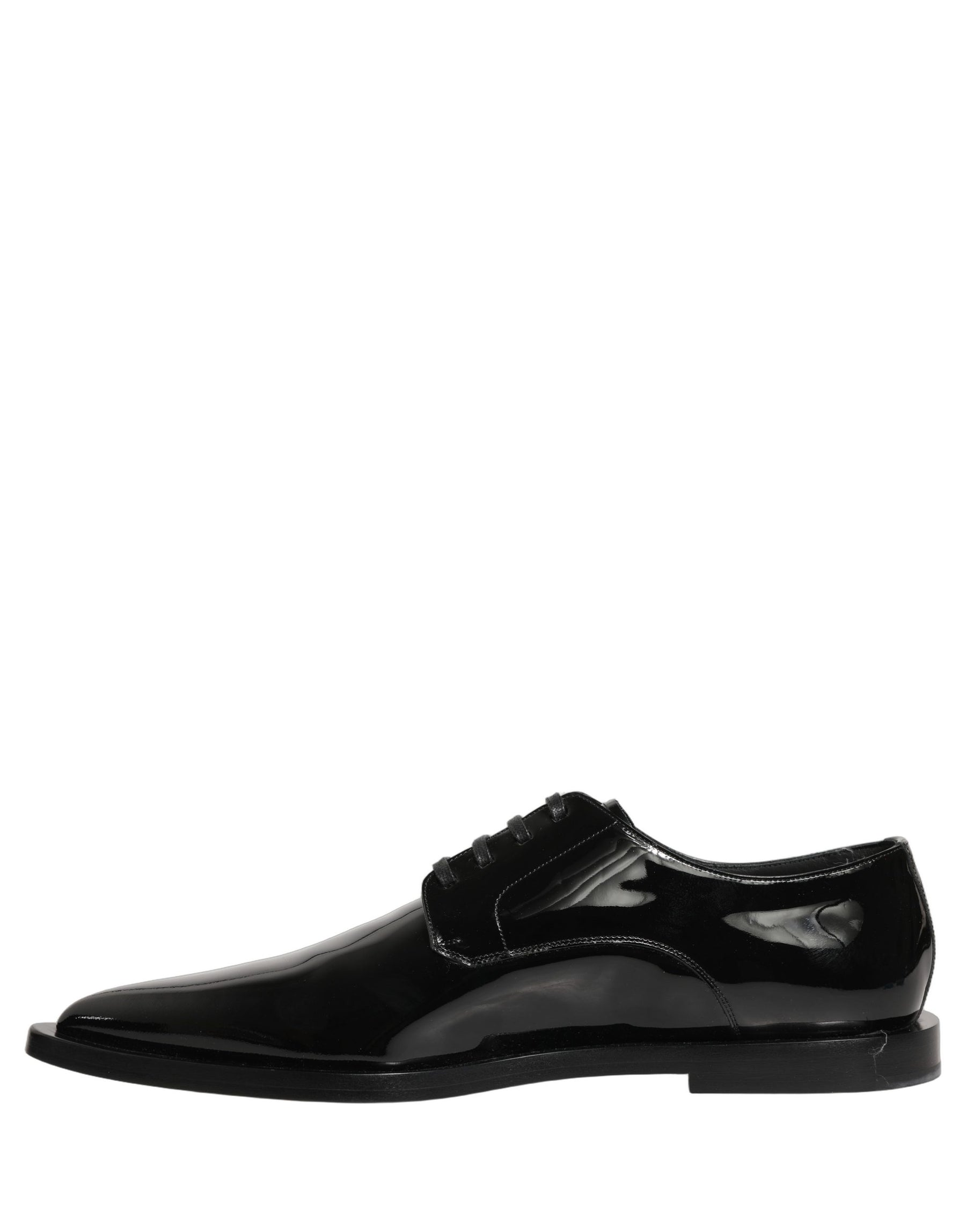 Dolce & Gabbana Black Leather Men Derby Dress Formal Shoes | Regal Royce