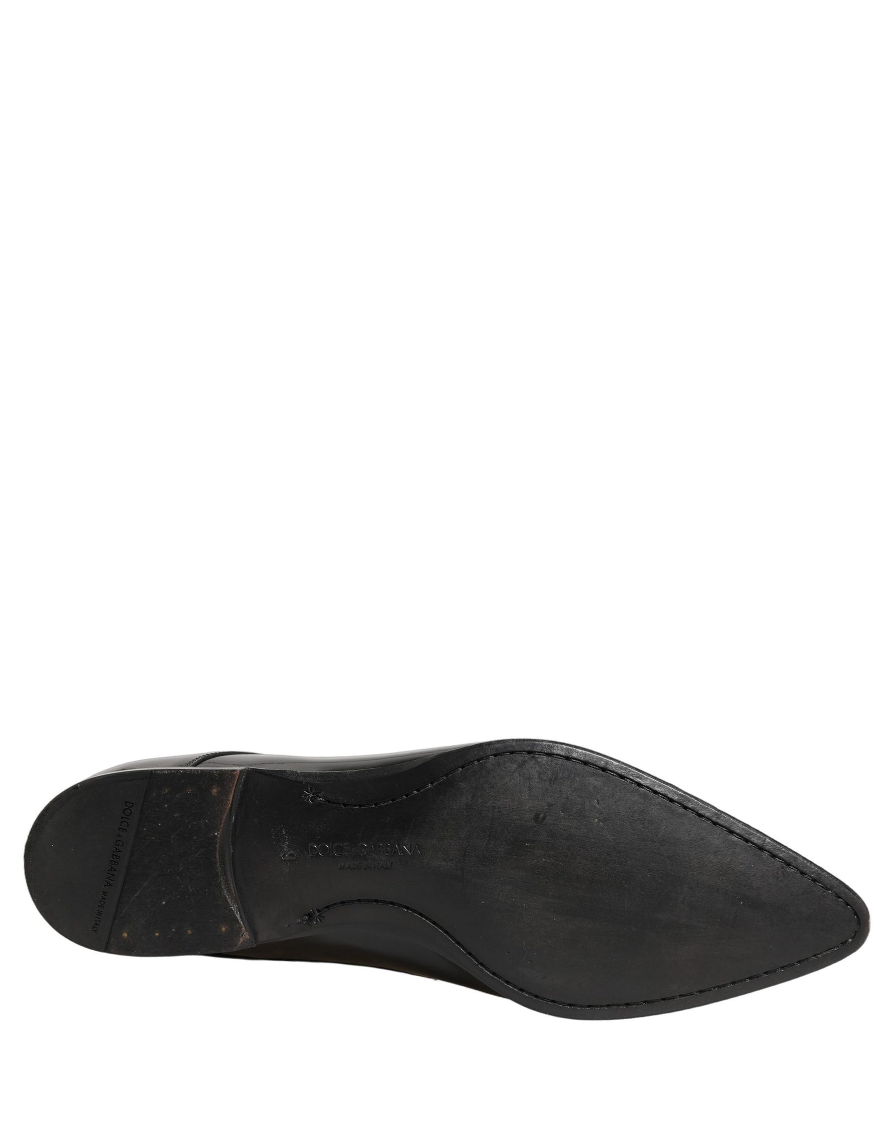 Dolce & Gabbana Black Leather Derby Dress Men Formal Shoes | Regal Royce