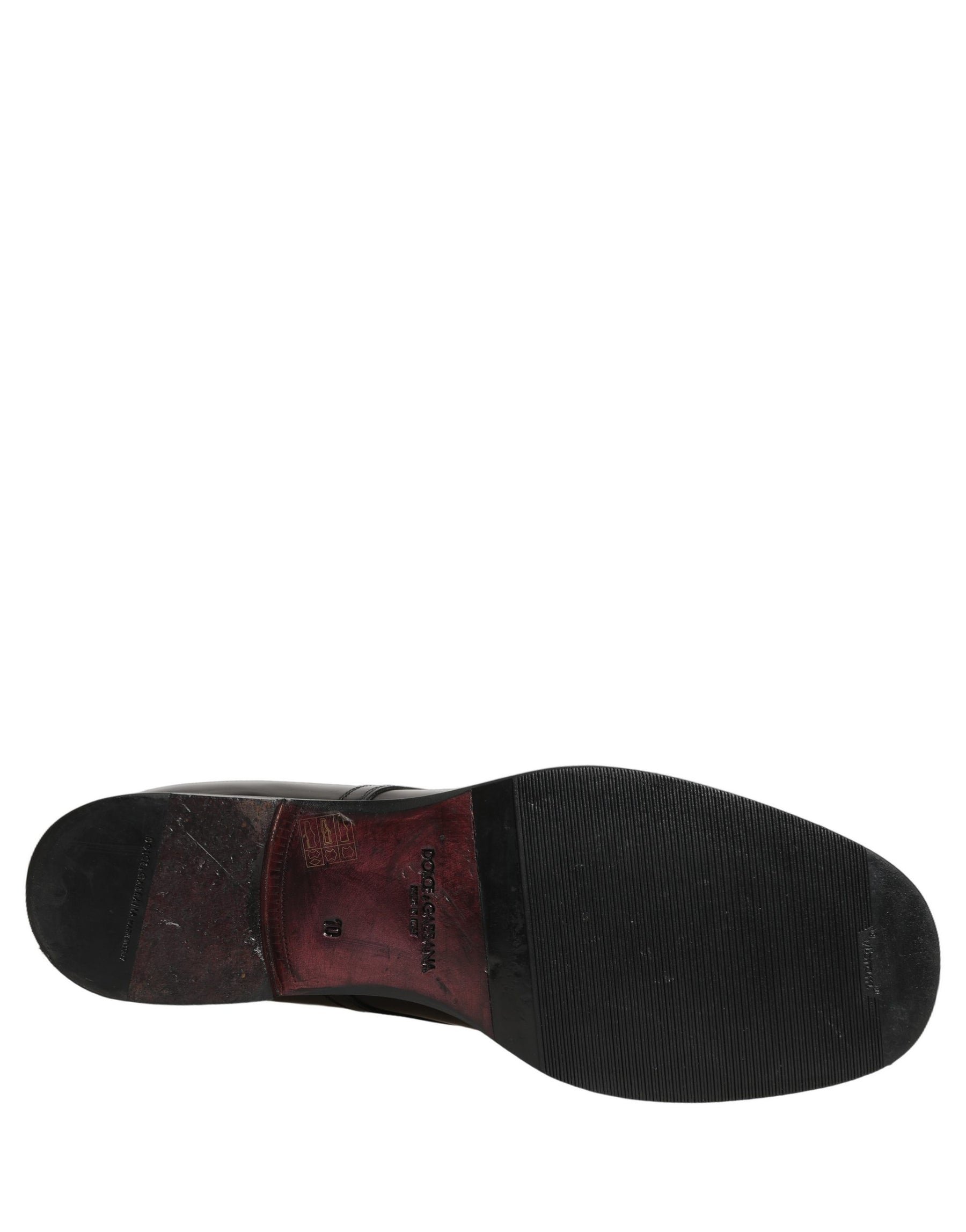 Dolce & Gabbana Black Leather Derby Dress Men Formal Shoes | Regal Royce
