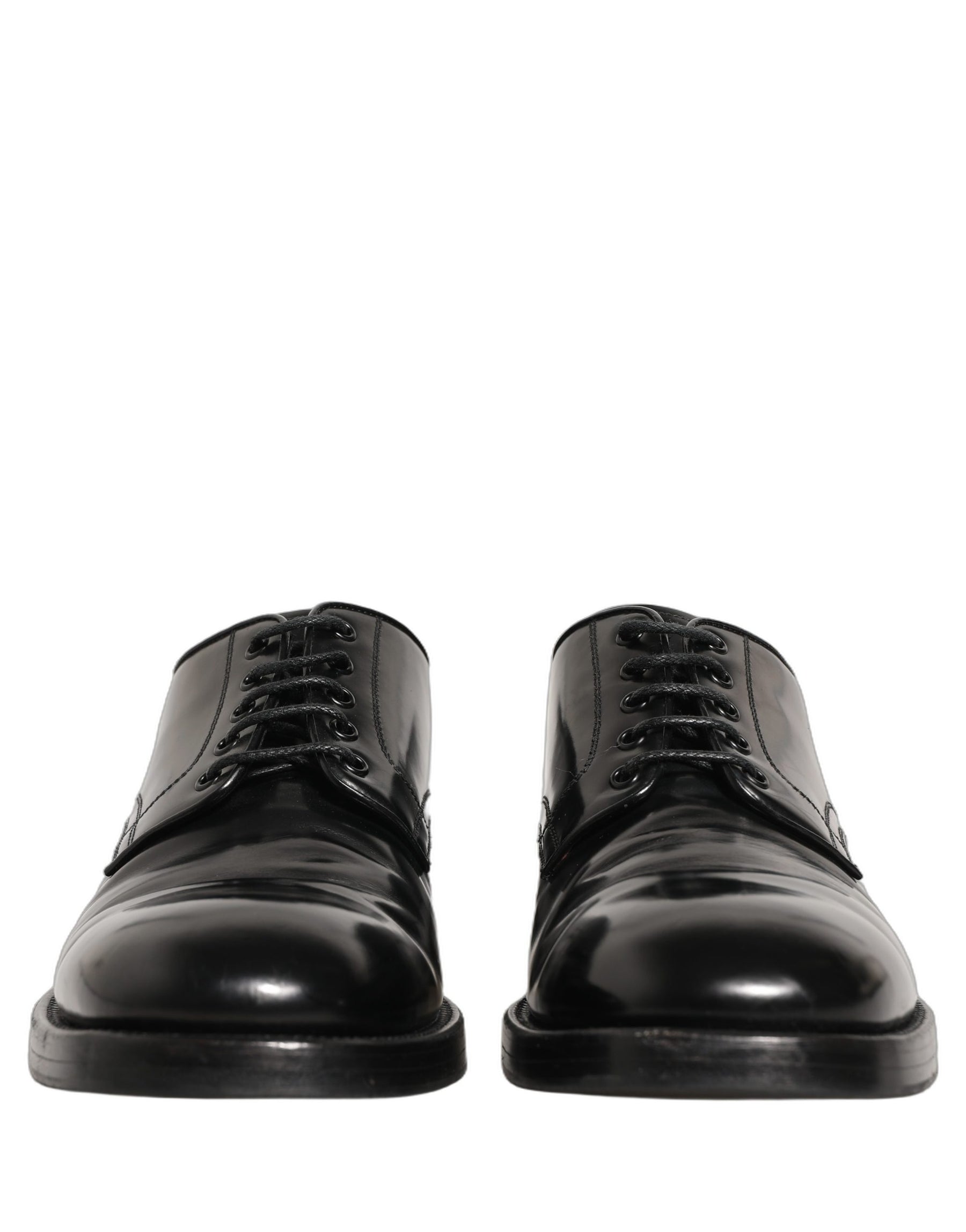 Dolce & Gabbana Black Leather Derby Dress Men Formal Shoes | Regal Royce