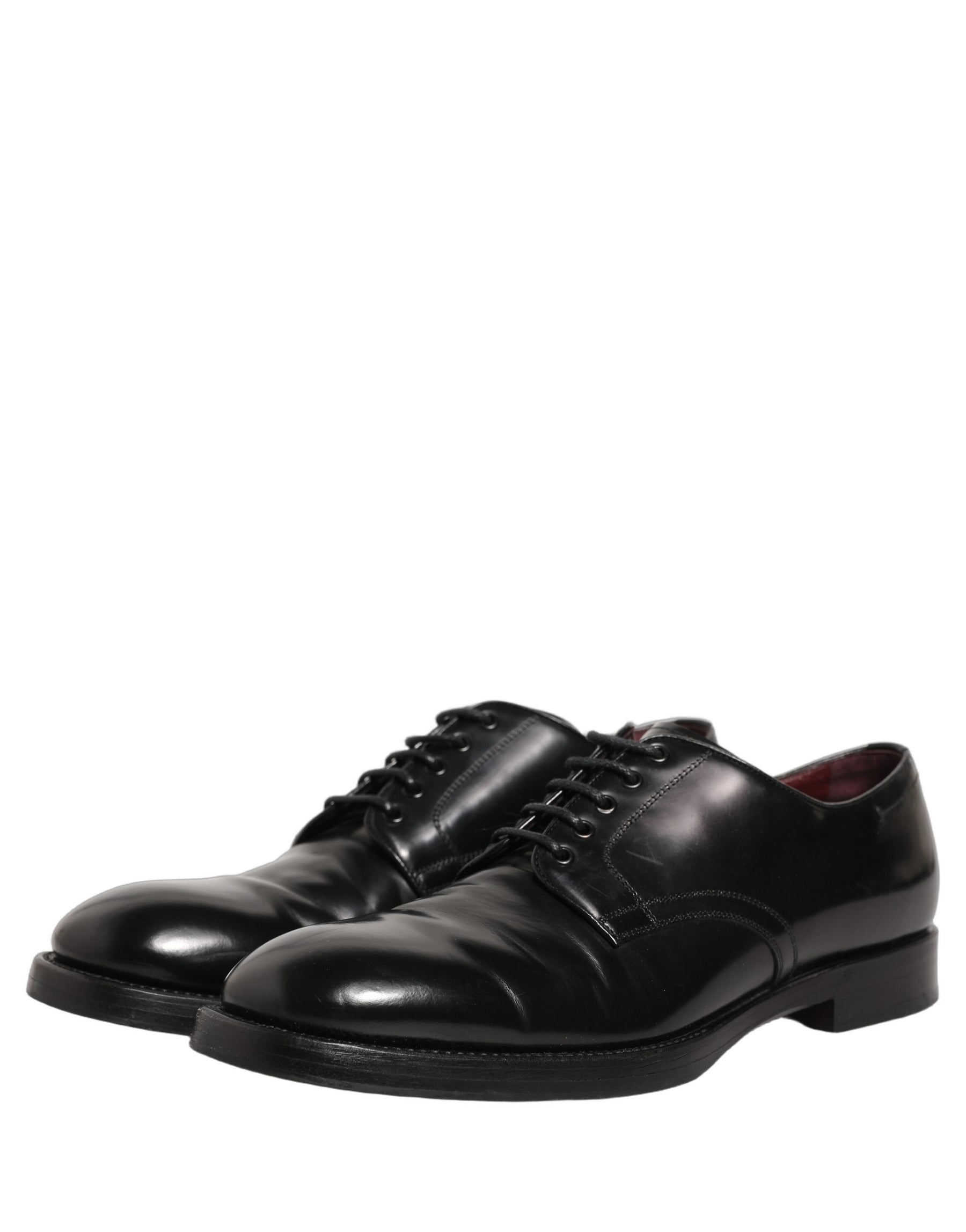 Dolce & Gabbana Black Leather Derby Dress Men Formal Shoes | Regal Royce