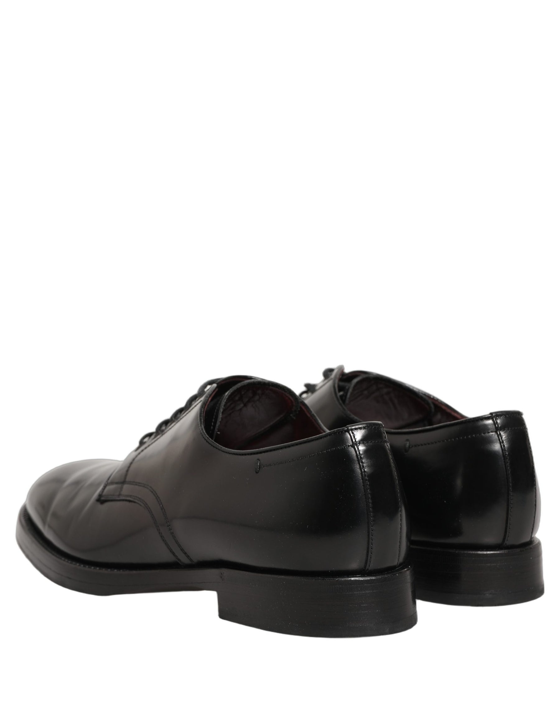 Dolce & Gabbana Black Leather Derby Dress Men Formal Shoes | Regal Royce