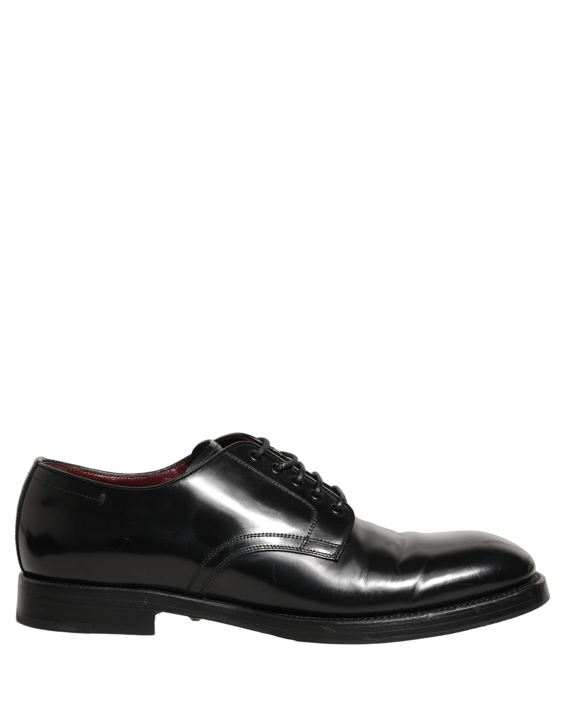 Dolce & Gabbana Black Leather Derby Dress Men Formal Shoes | Regal Royce