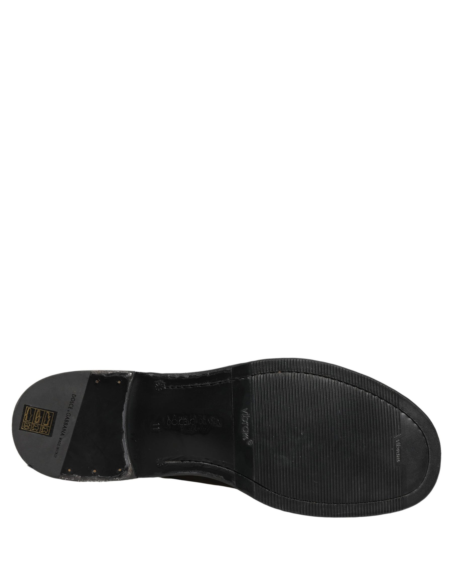 Dolce & Gabbana Black Leather Lace Up Derby Dress Men Shoes | Regal Royce