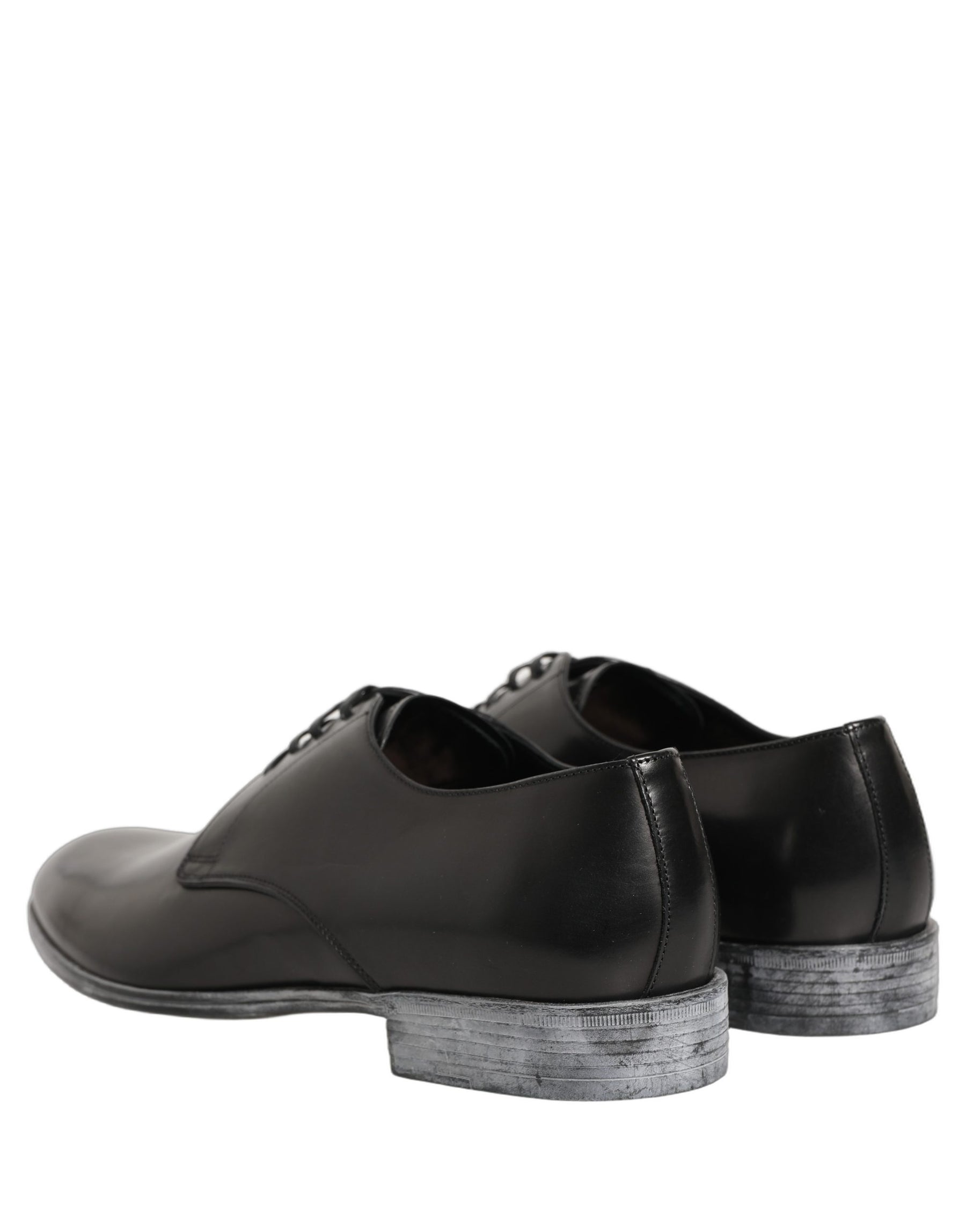 Dolce & Gabbana Dress Black Leather Lace Up Derby Men Shoes | Regal Royce