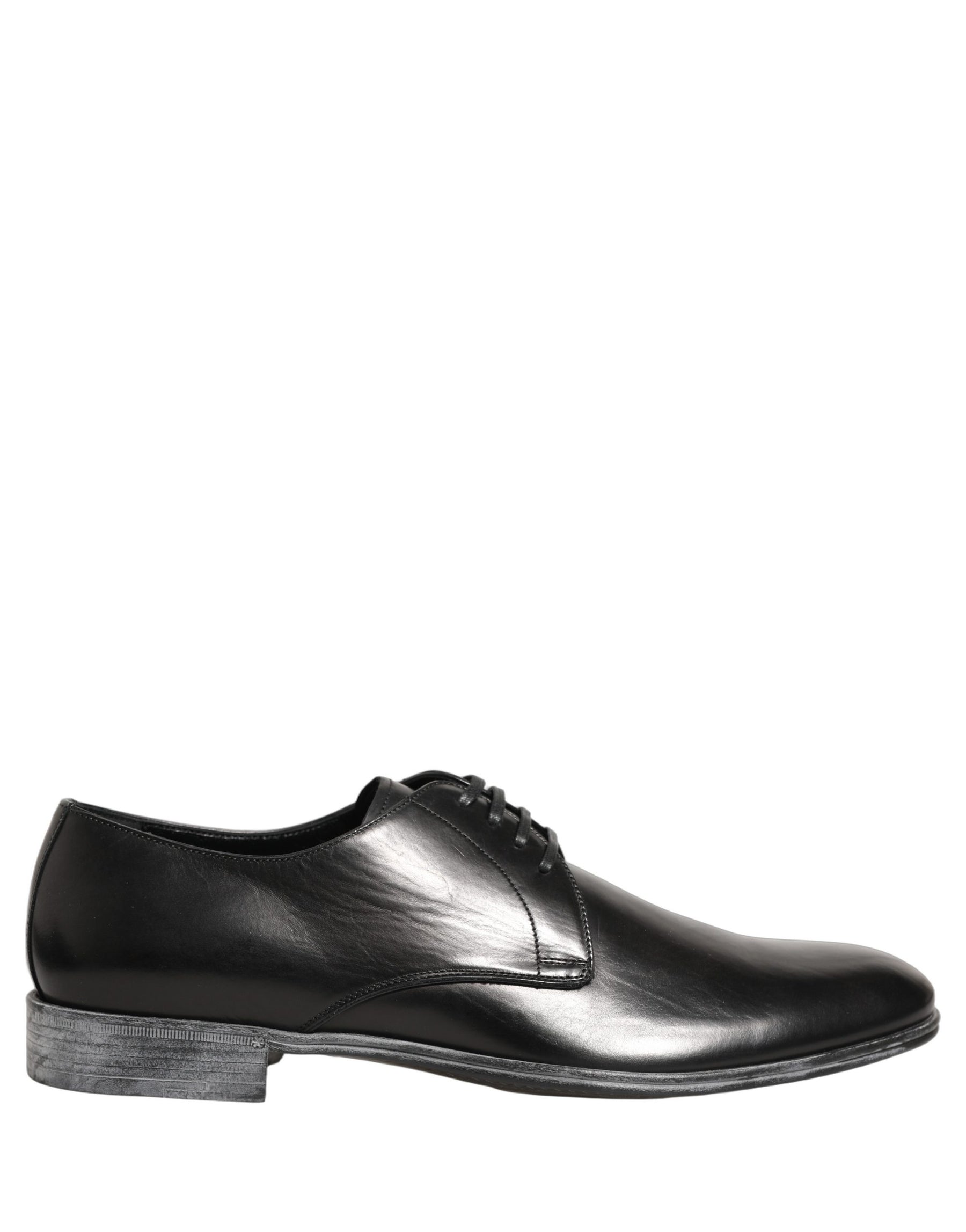 Dolce & Gabbana Dress Black Leather Lace Up Derby Men Shoes | Regal Royce