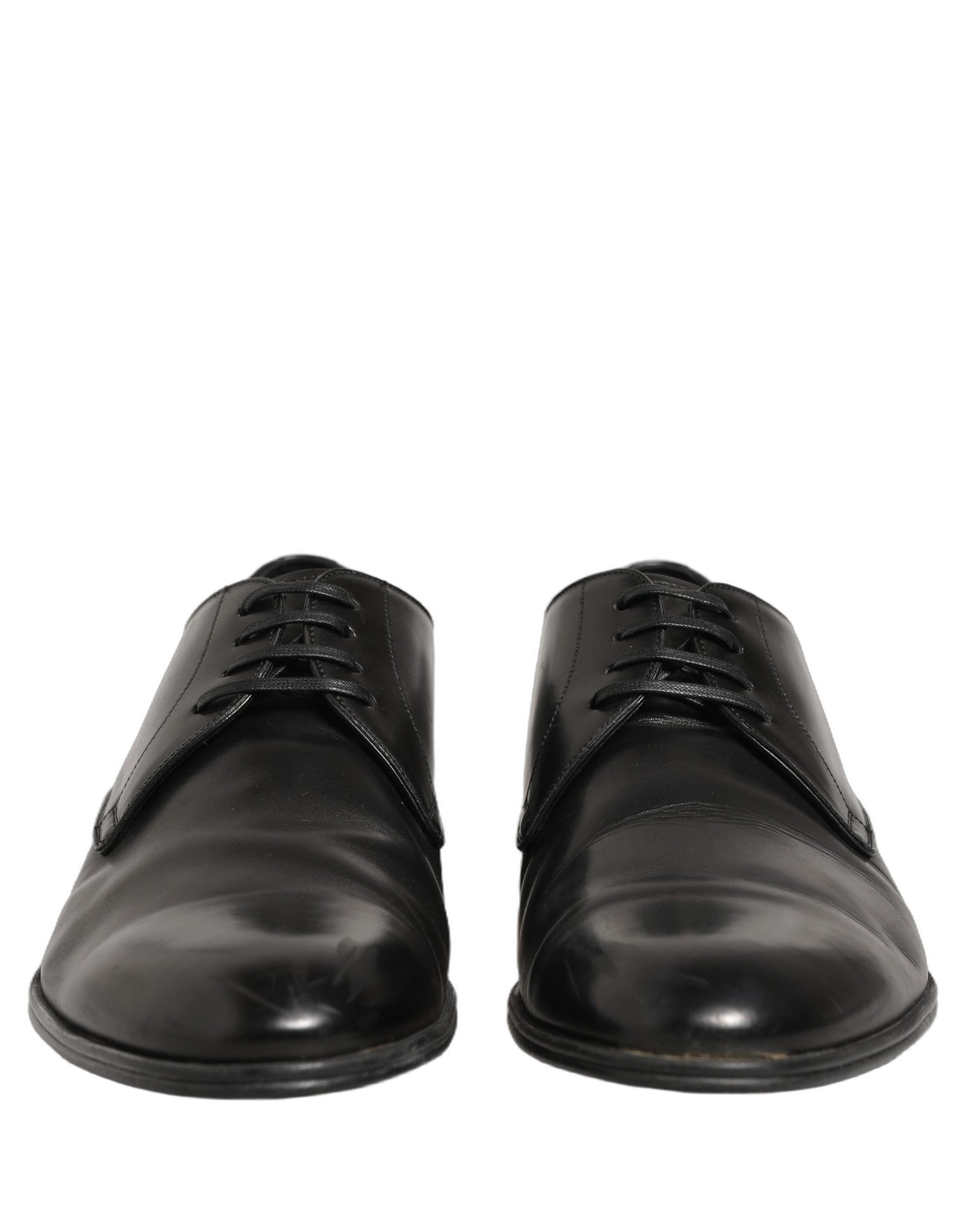 Dolce & Gabbana Dress Black Leather Lace Up Derby Shoes | Regal Royce