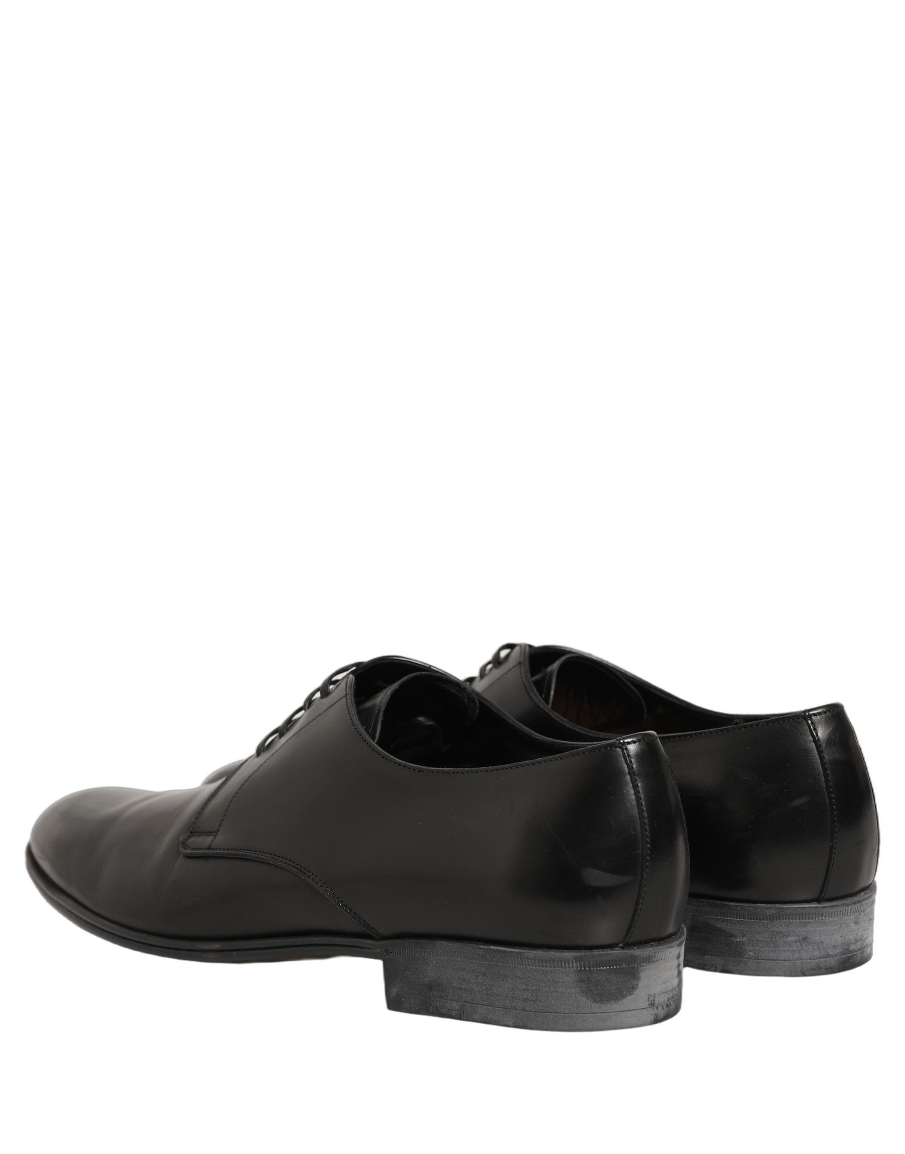 Dolce & Gabbana Dress Black Leather Lace Up Derby Shoes | Regal Royce