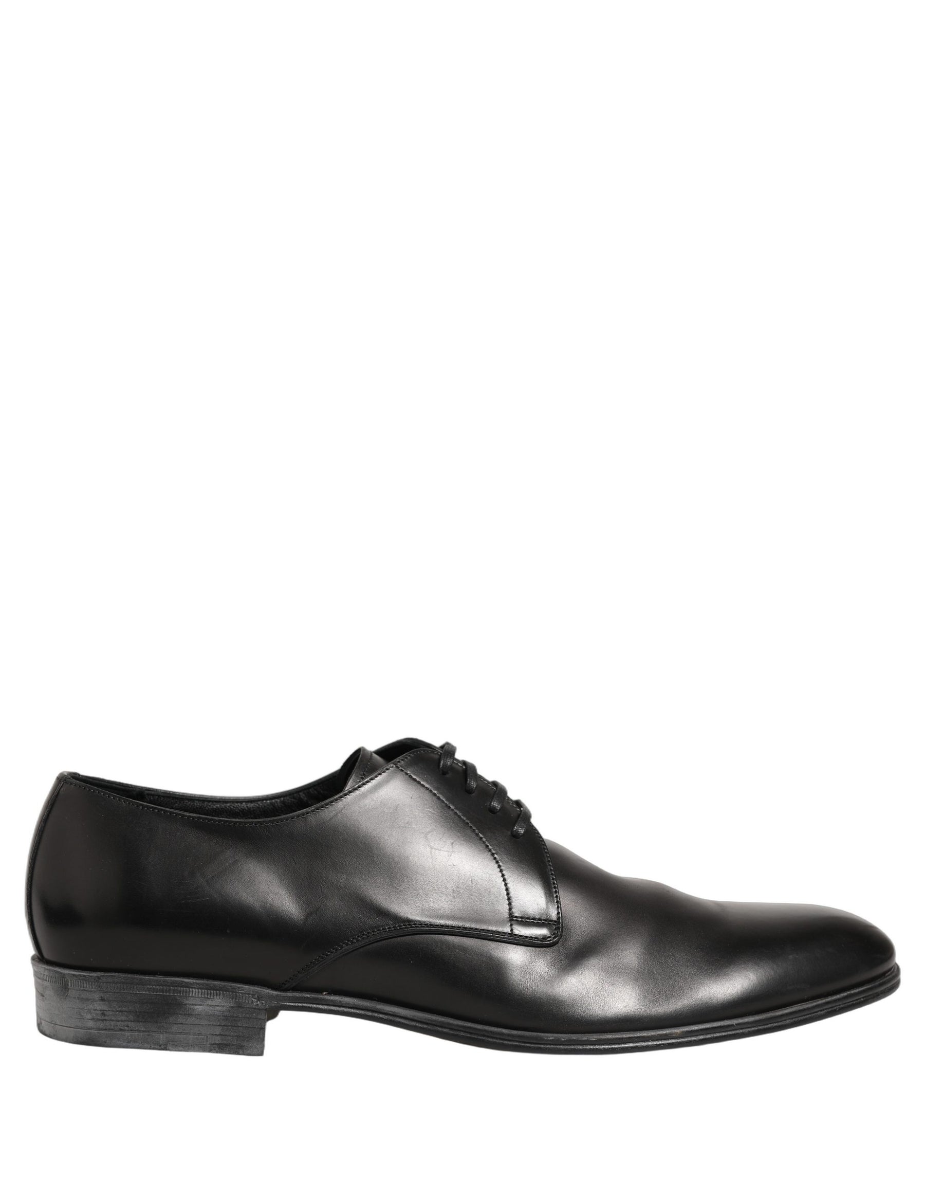 Dolce & Gabbana Dress Black Leather Lace Up Derby Shoes | Regal Royce