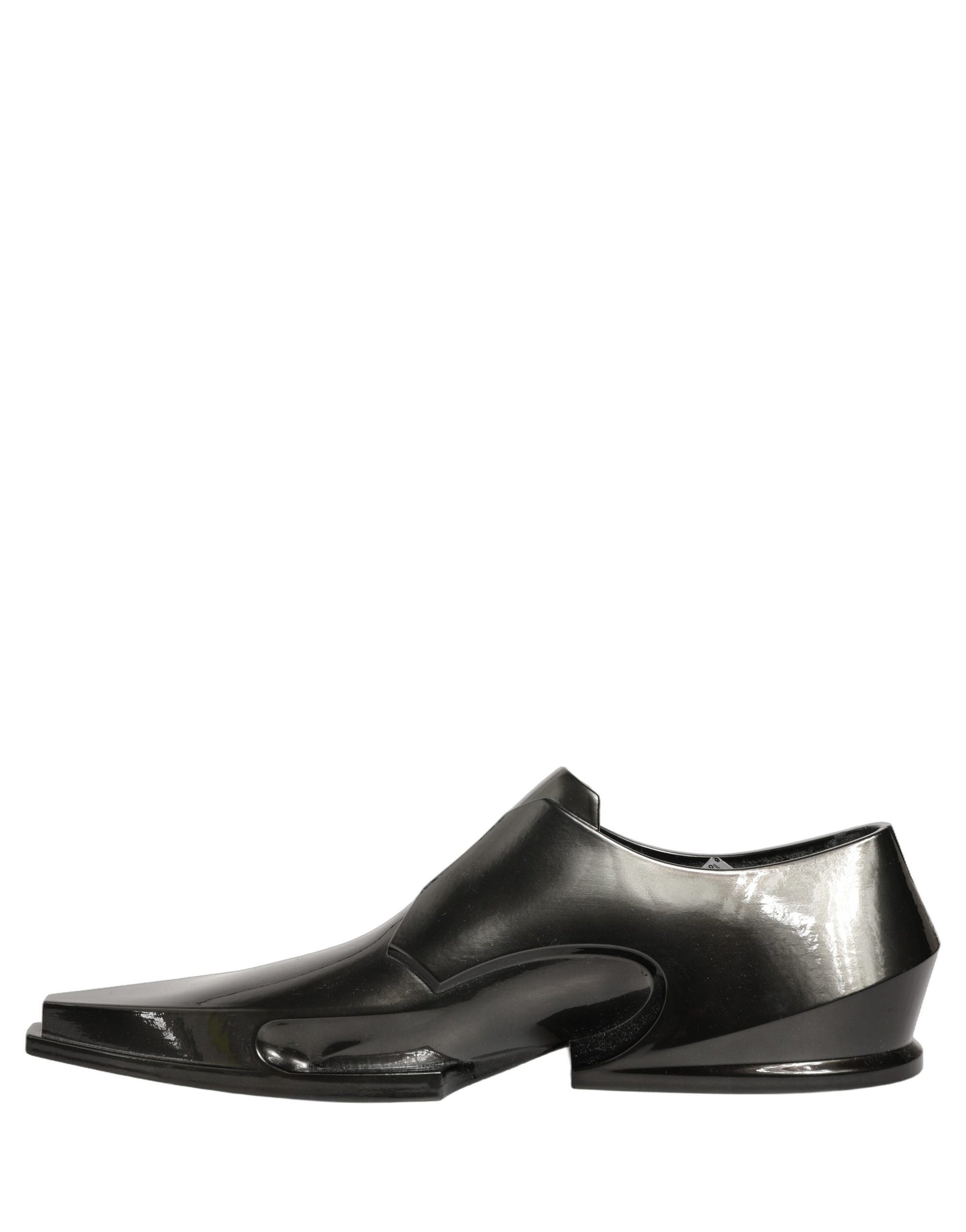 Dolce & Gabbana Dress Shiny Black Slip On Plastic Dress Shoes | Regal Royce