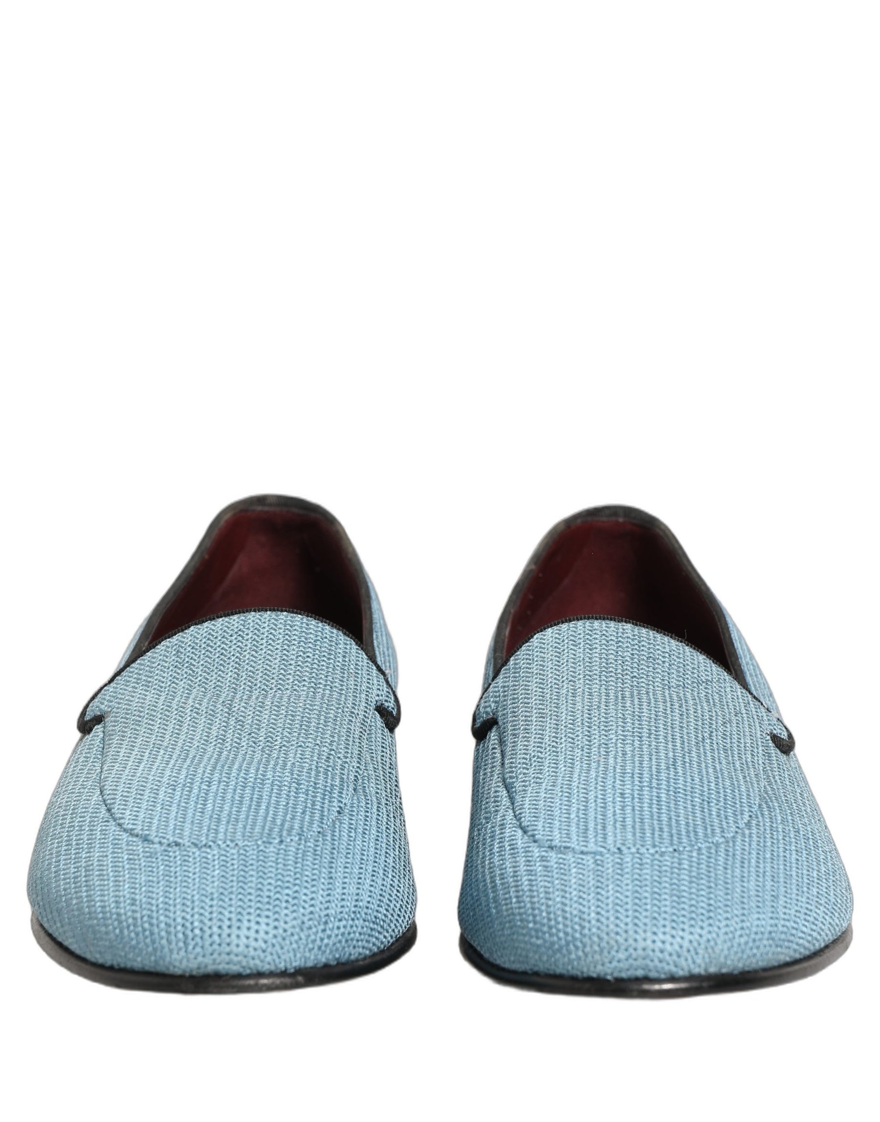 Dolce & Gabbana Blue Woven Men Slip On Dress Loafers Shoes | Regal Royce