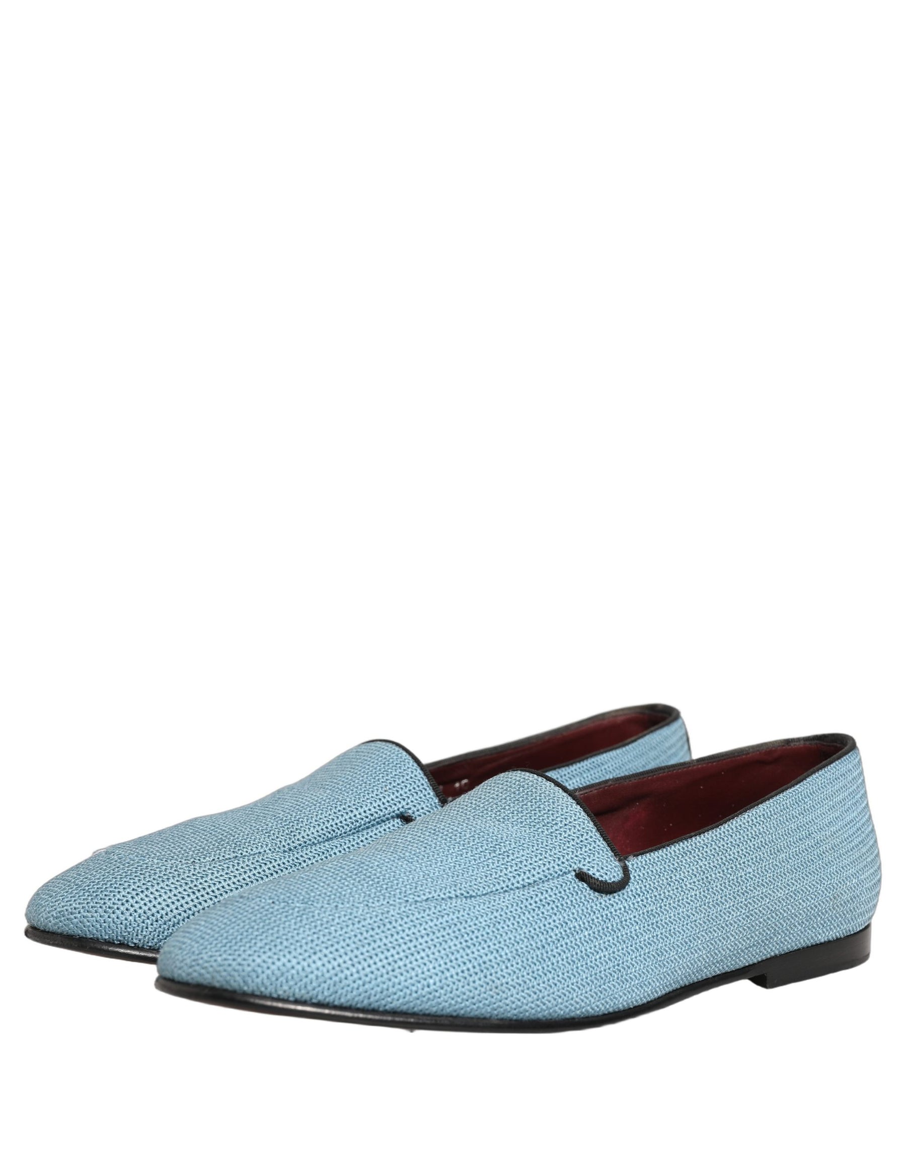 Dolce & Gabbana Blue Woven Men Slip On Dress Loafers Shoes | Regal Royce
