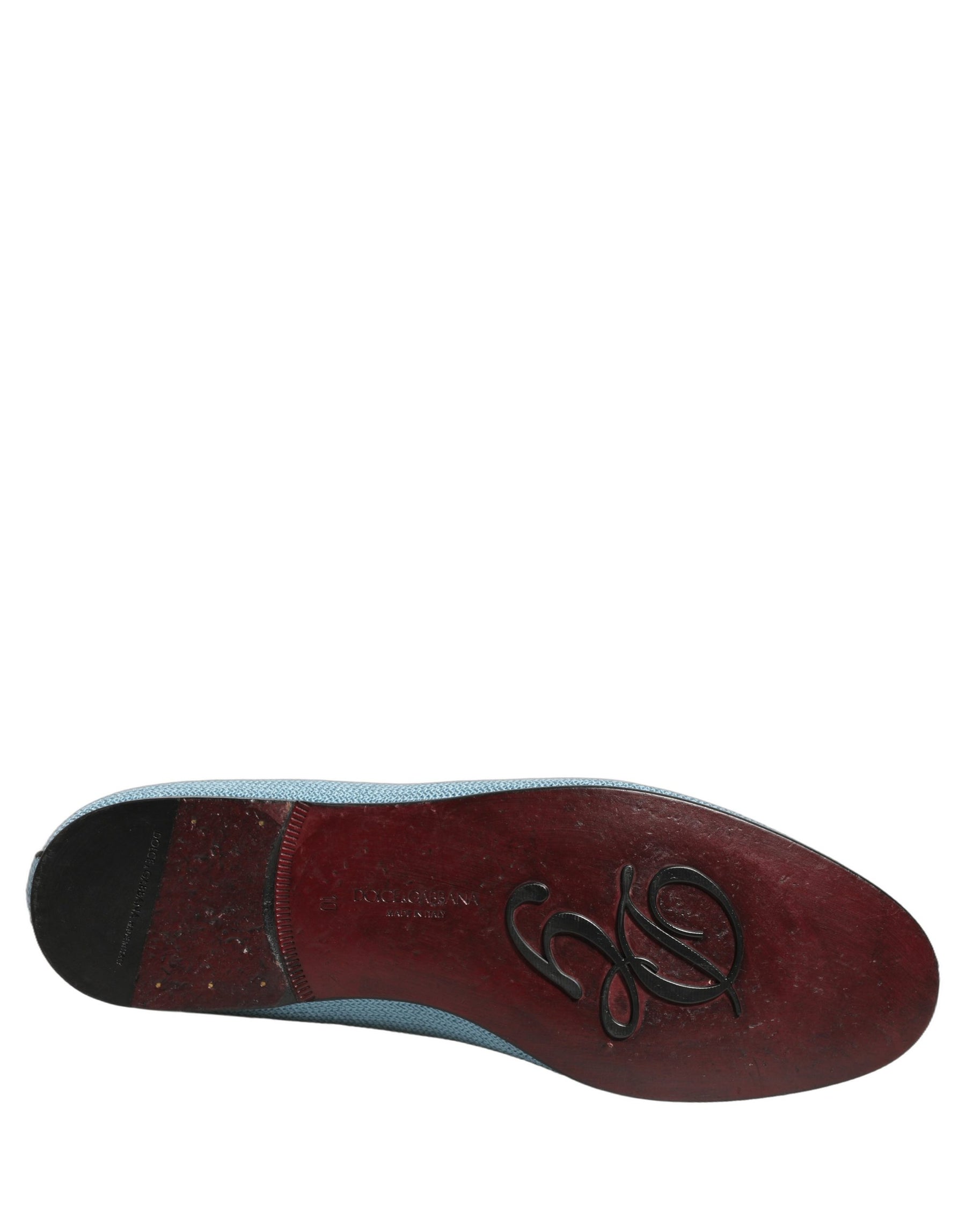 Dolce & Gabbana Blue Woven Men Slip On Dress Loafers Shoes | Regal Royce