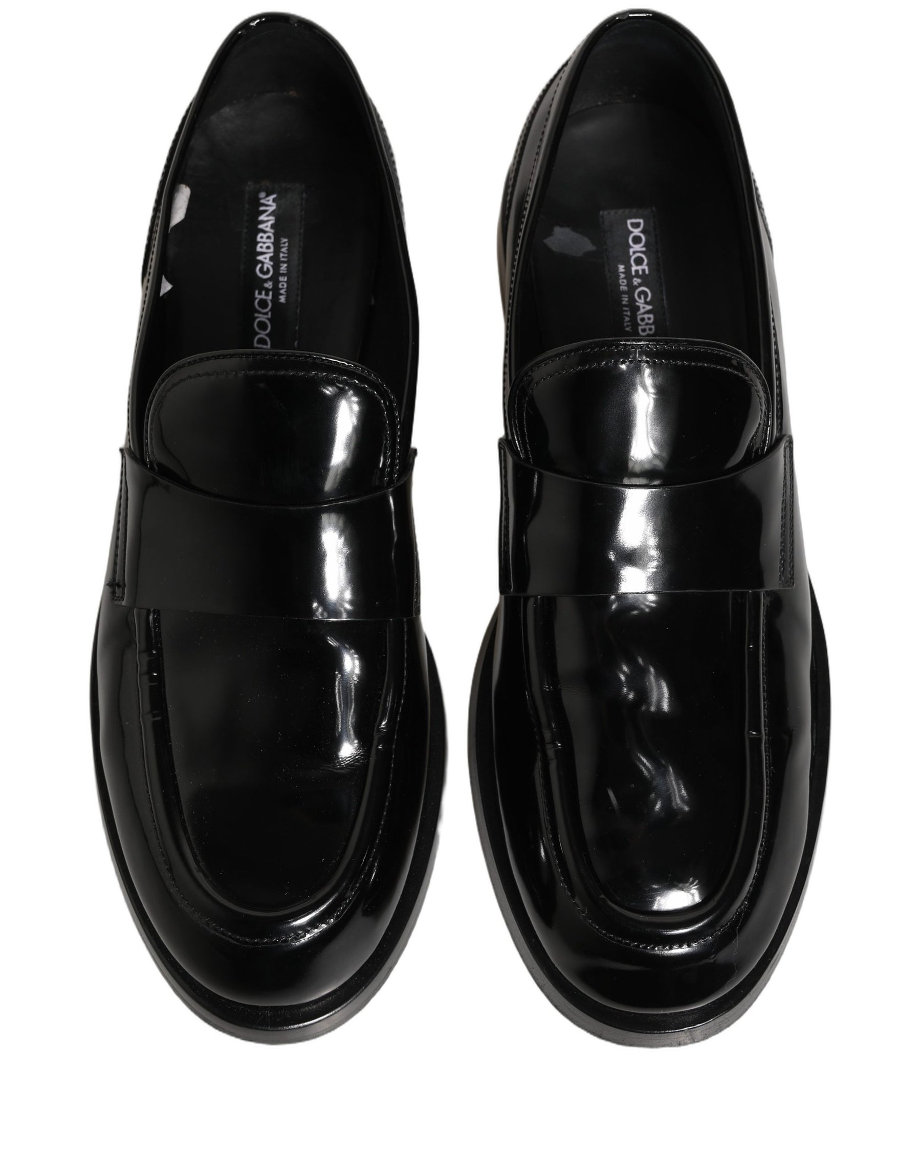 Dolce & Gabbana Black Leather Formal Men Dress Loafers Shoes | Regal Royce