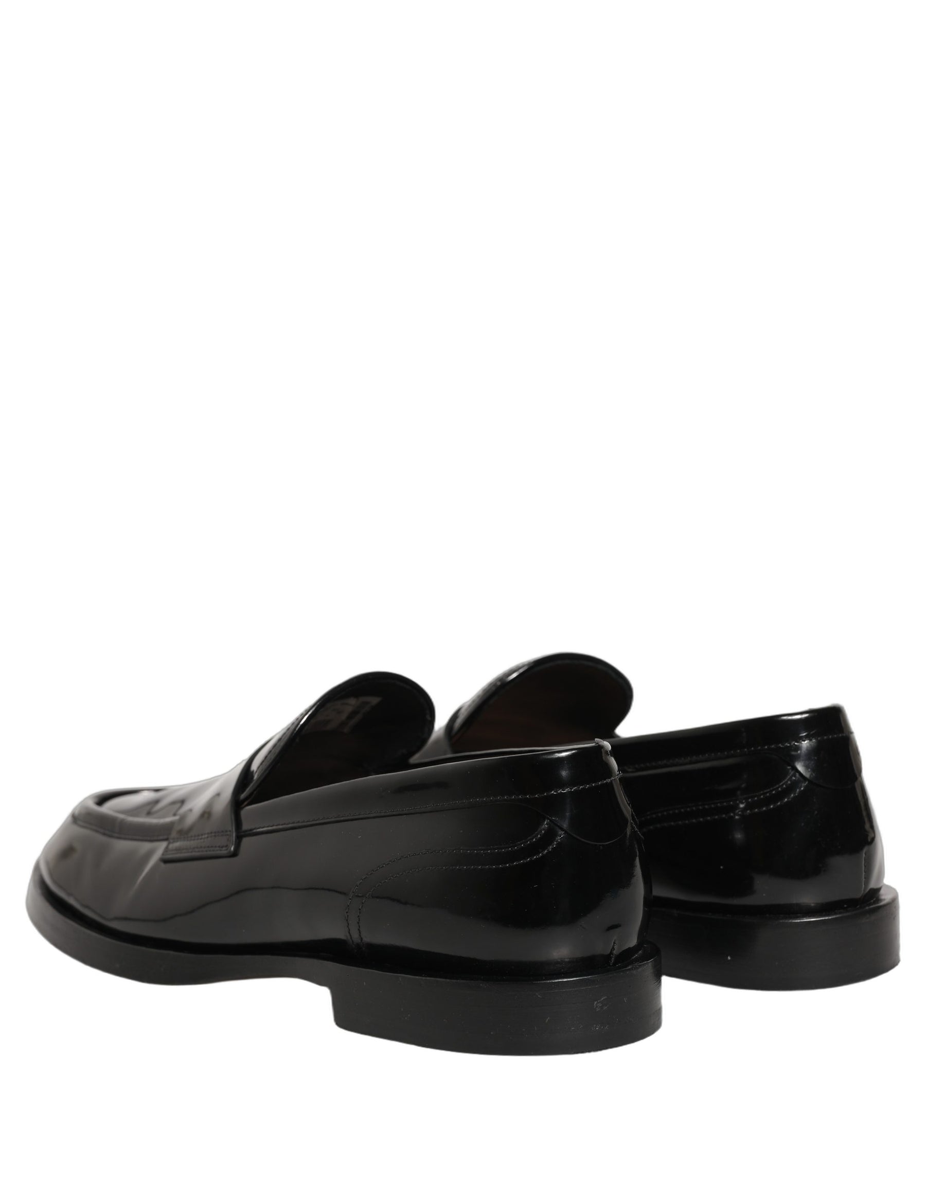Dolce & Gabbana Black Leather Formal Men Dress Loafers Shoes | Regal Royce