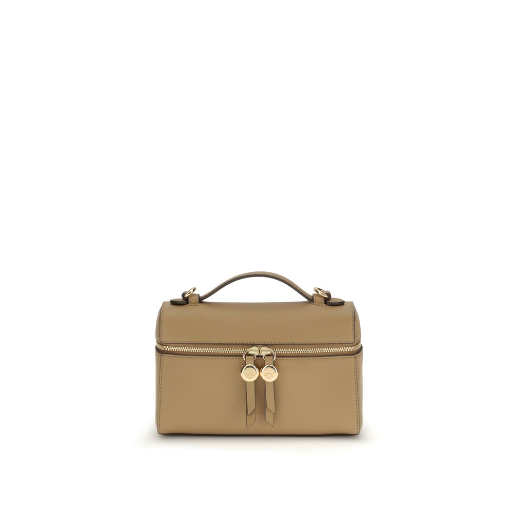 Tory Burch Beige Calf Leather Bos Taurus Handbag | Regal Royce