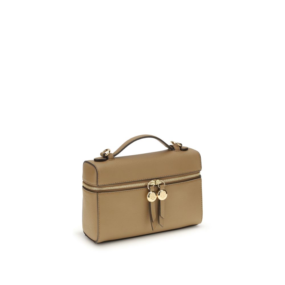 Tory Burch Beige Calf Leather Bos Taurus Handbag | Regal Royce