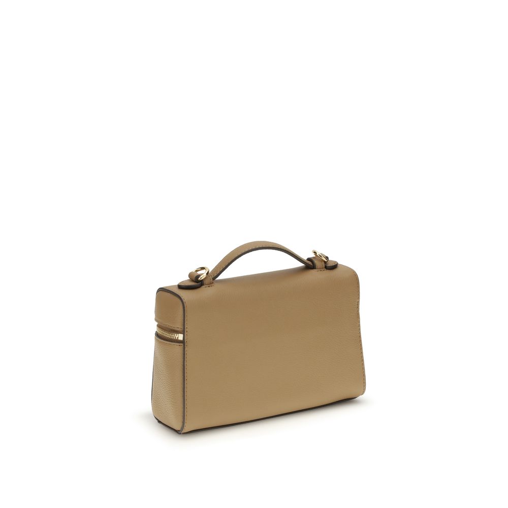 Tory Burch Beige Calf Leather Bos Taurus Handbag | Regal Royce