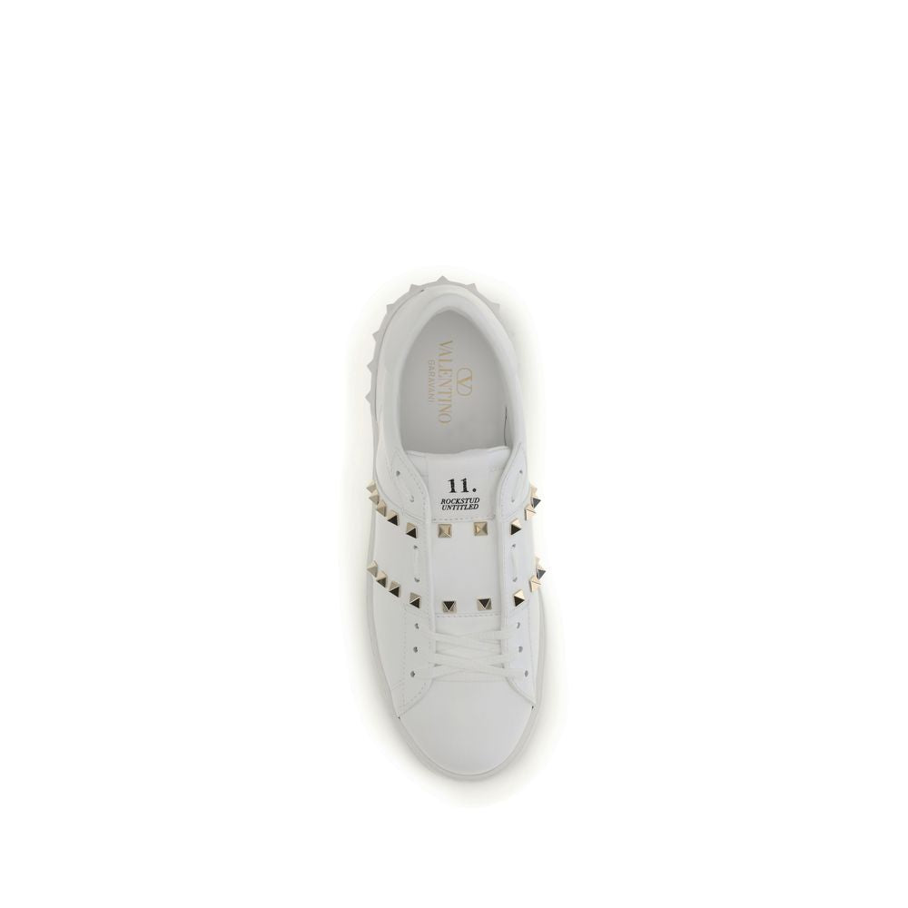 Valentino Garavani White Calf Leather Bos Taurus Sneakers | Regal Royce