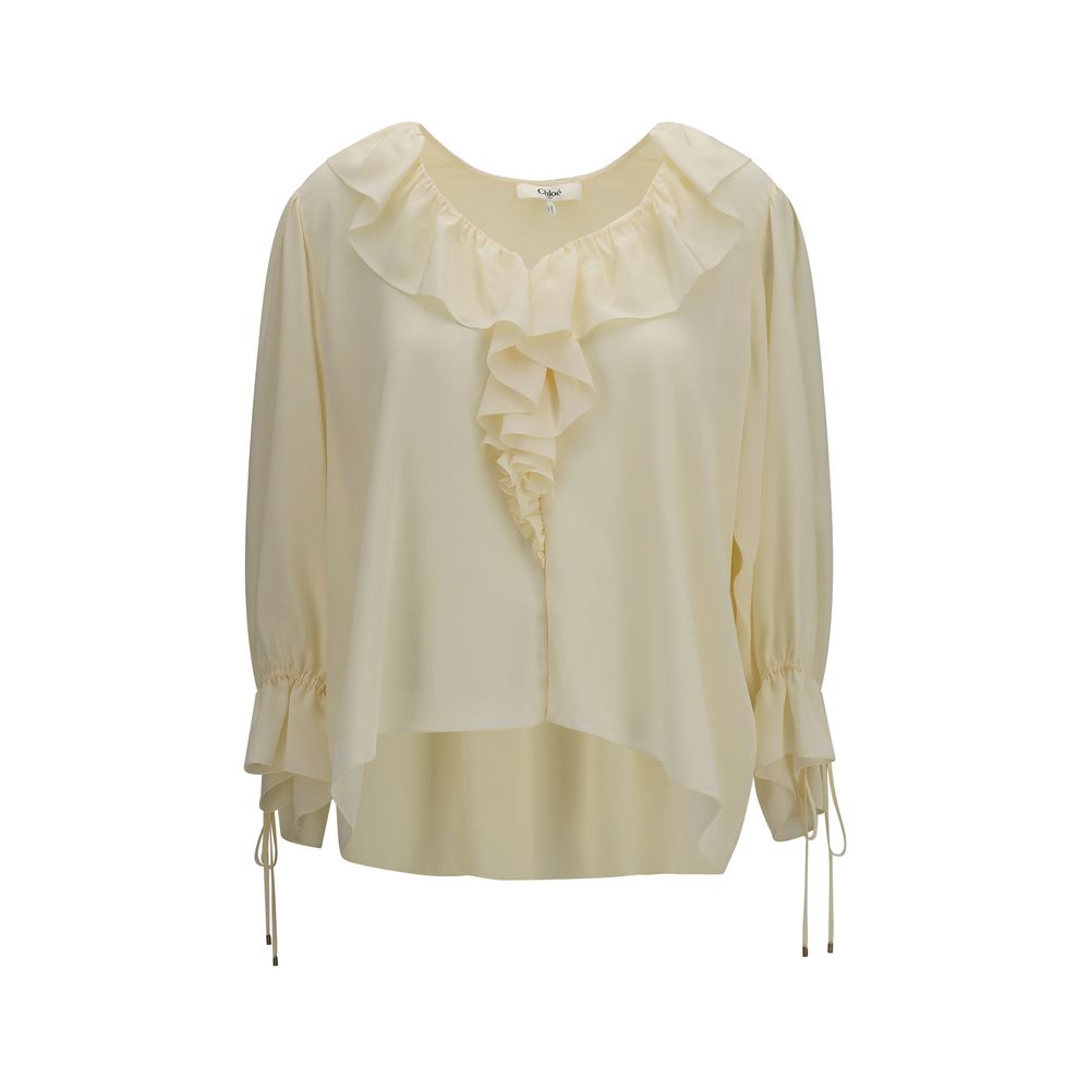 Chloé Beige Silk Blouse | Regal Royce