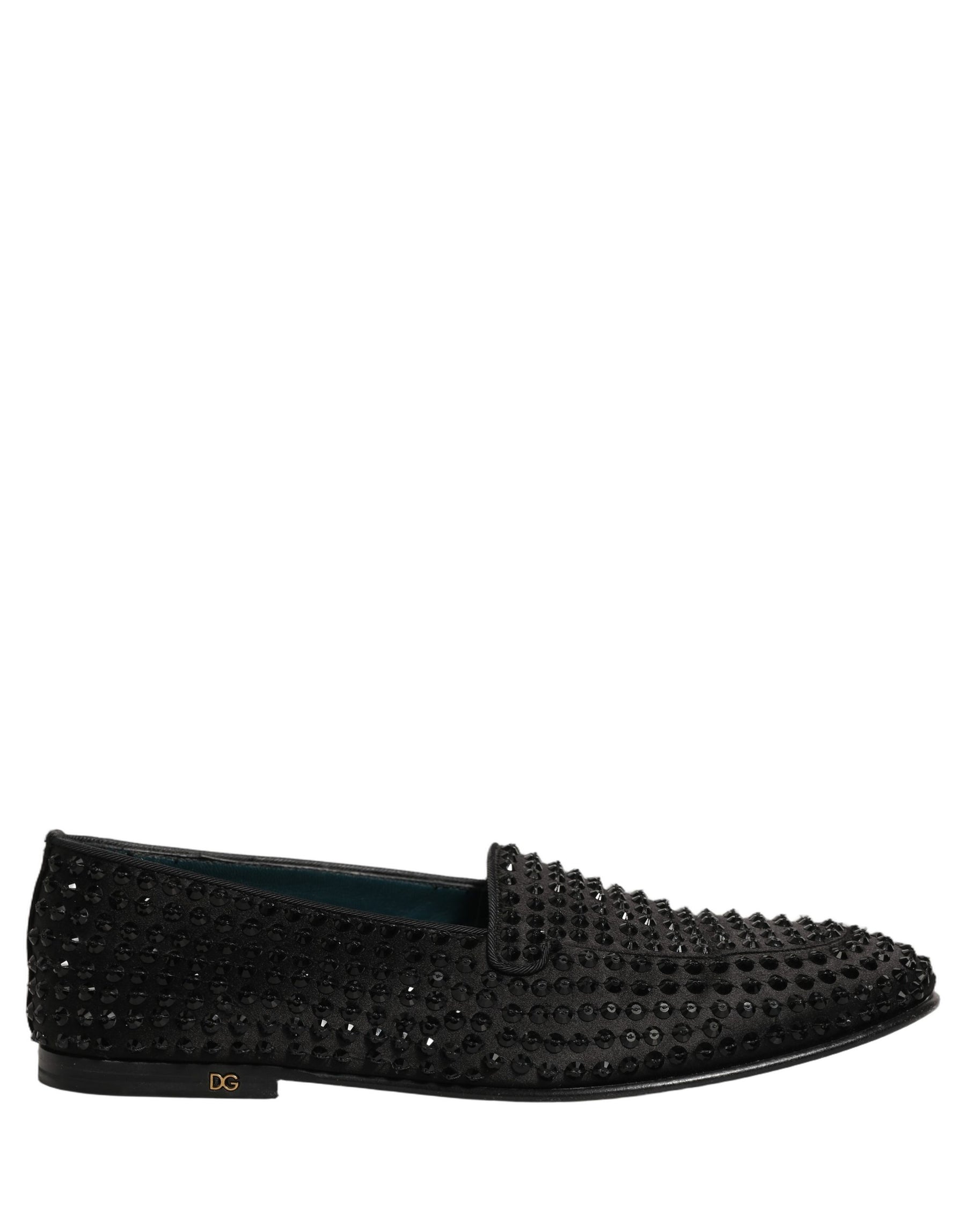 Dolce & Gabbana Black Rhinestone Embellished Loafers Shoes | Regal Royce